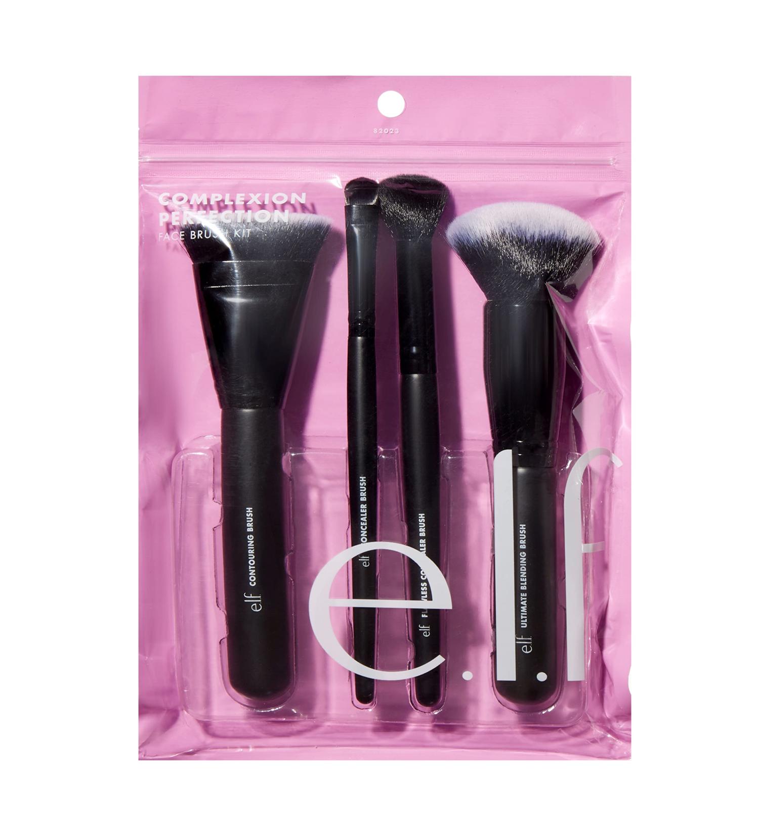 e.l.f. Complexion Perfection Brush Kit - 4 Piece Set | Synthetic Brushes - Buy Online on SooperMarket.com