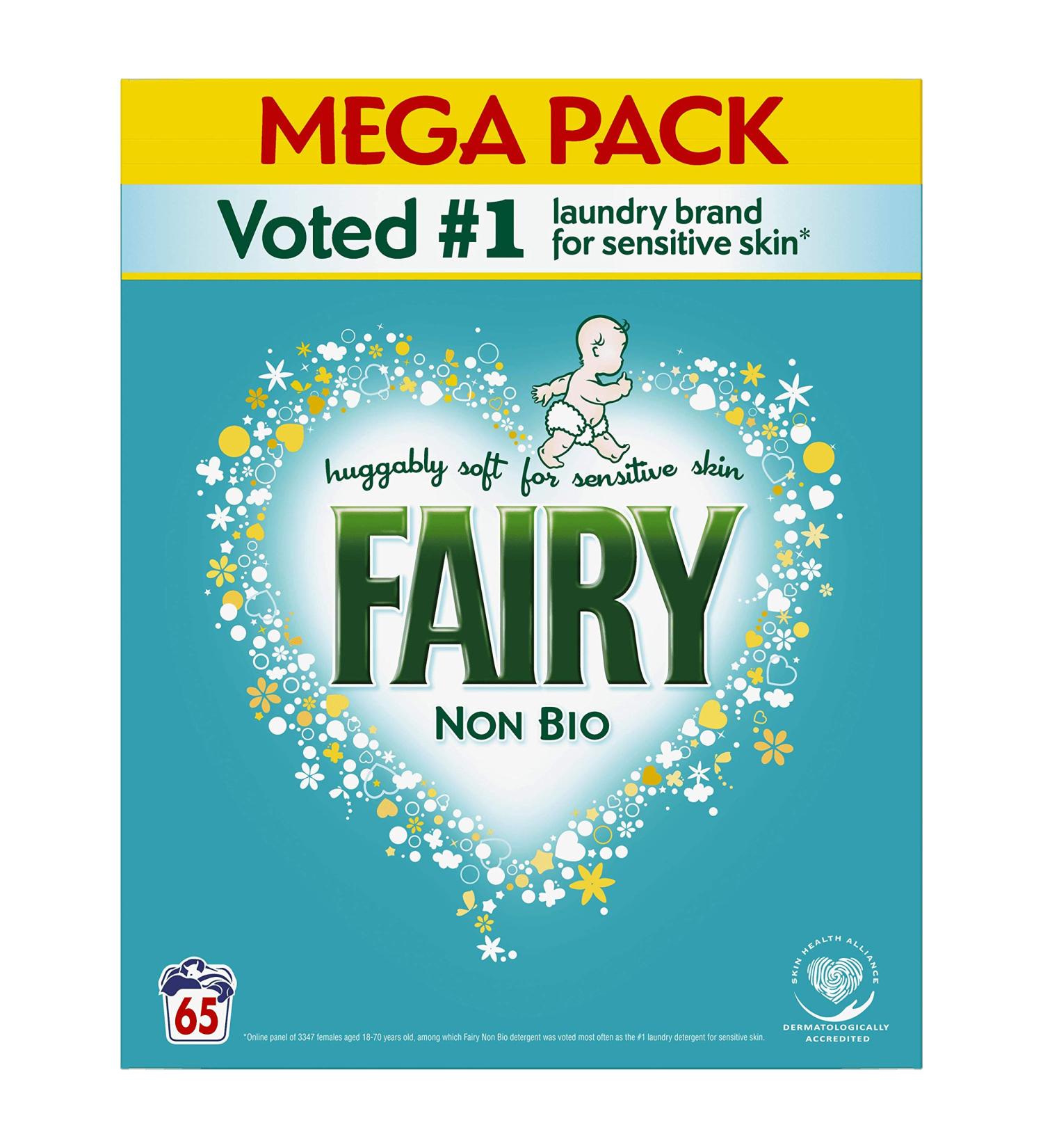 65 Washes Fairy Non Bio Washing Powder for Sensitive Skin 4.225kg - Buy Online on SooperMarket.com