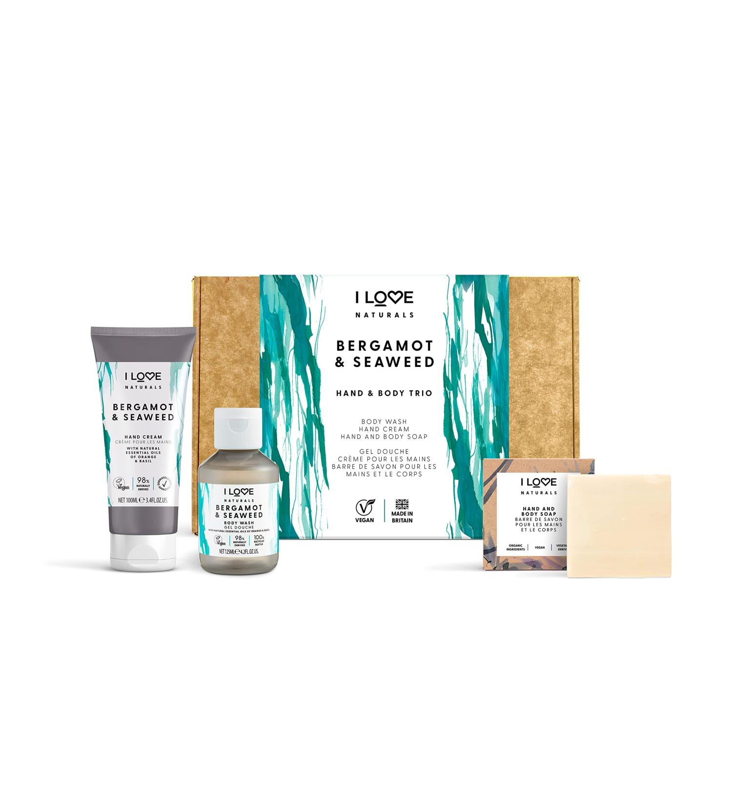 I Love Naturals Hand and Body Trio Bergamot and Seaweed Body Wash Hand Cream and Hand and Body Soap - Buy Online on SooperMarket.com