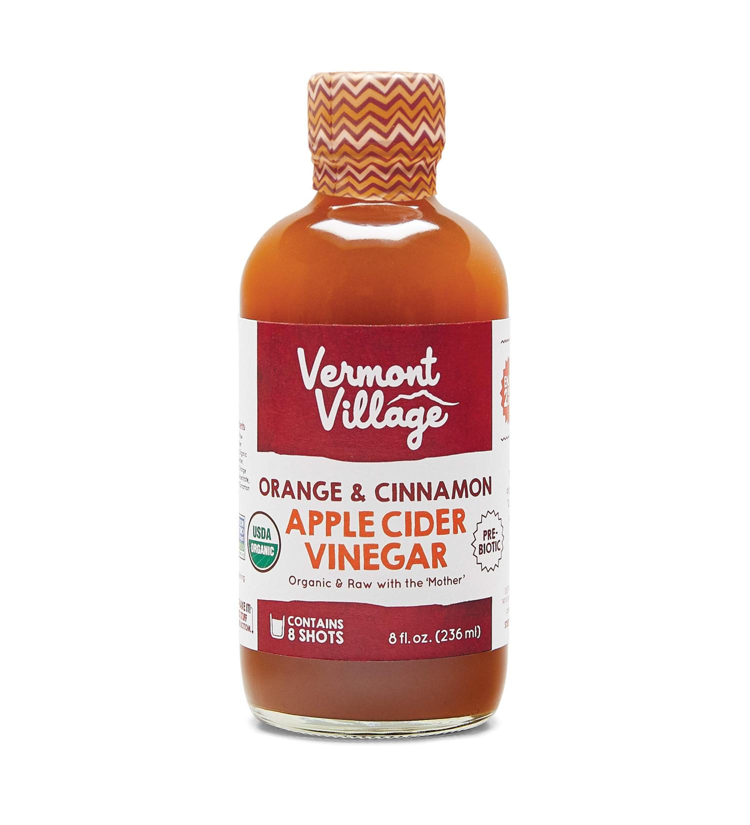 Vermont Village Organic Orange & Cinnamon Apple Cider Vinegar - 8oz - Buy Online on SooperMarket.com