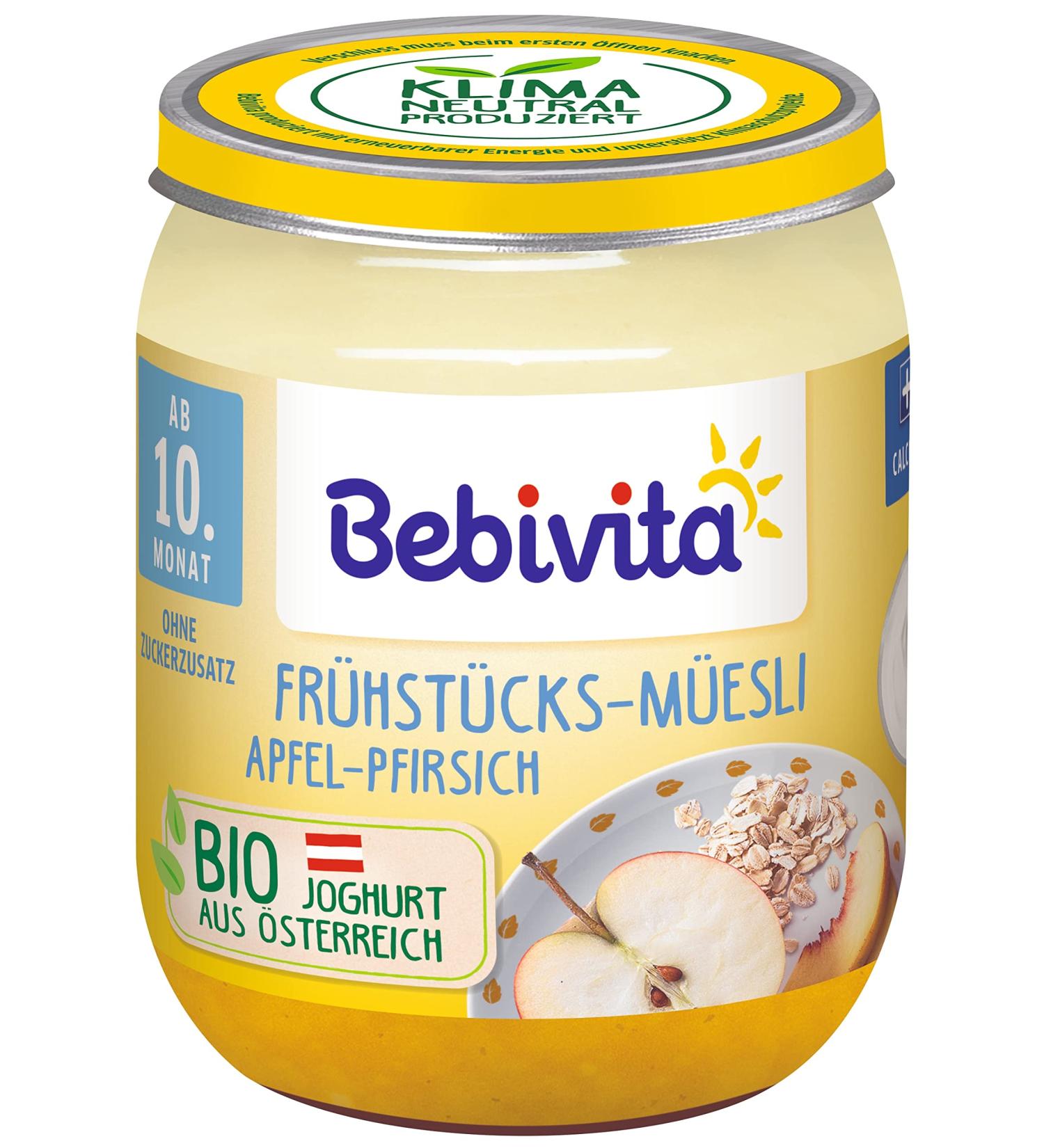 Bebivita Breakfast Muesli Apple-Peach pack of 6 (6 x 160 g)