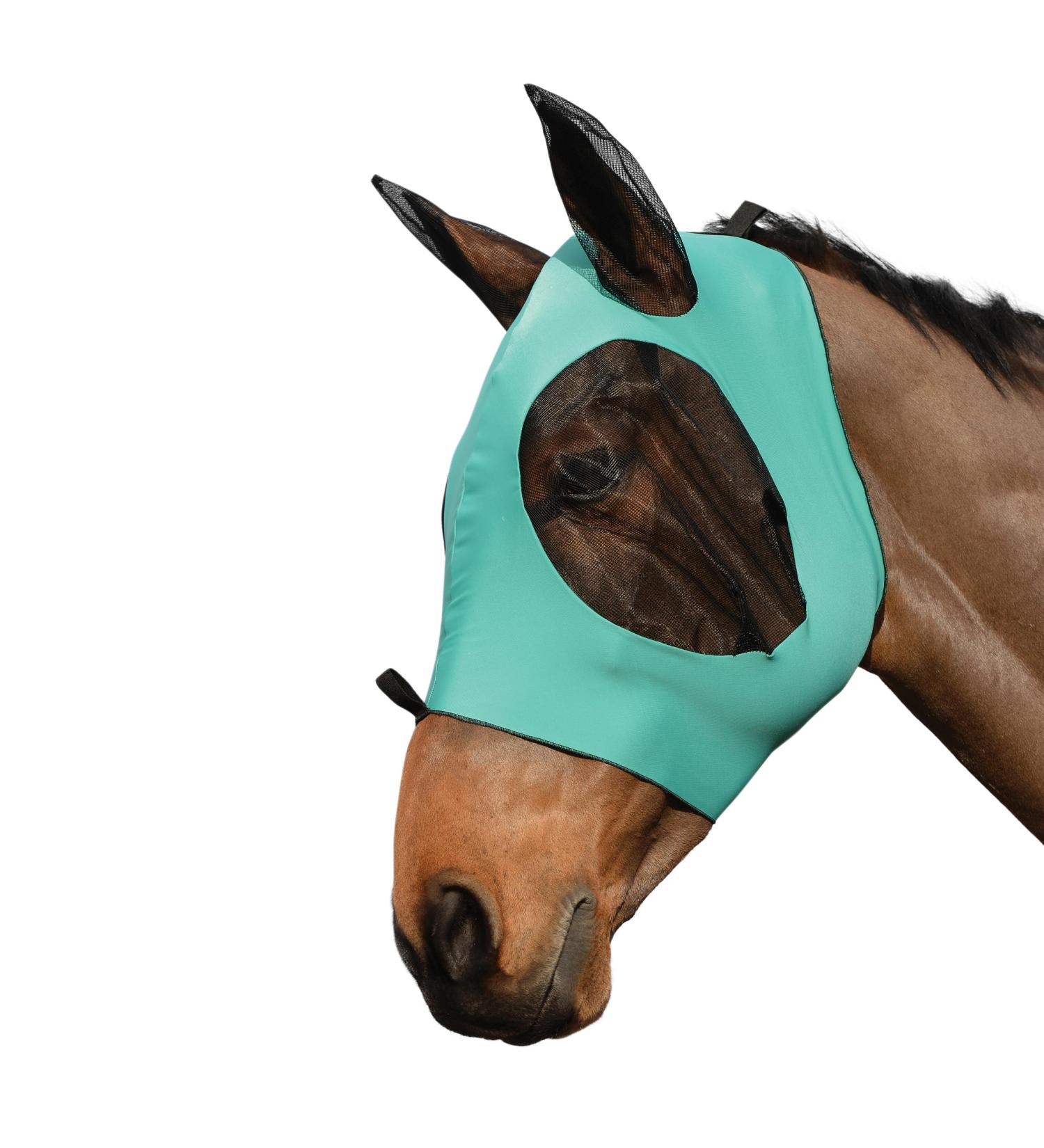 Weatherbeeta Stretch Bug Eye Saver Mask for Ponies - Turquoise/Black - Best Protection Against Insects - Buy Online on SooperMarket.com