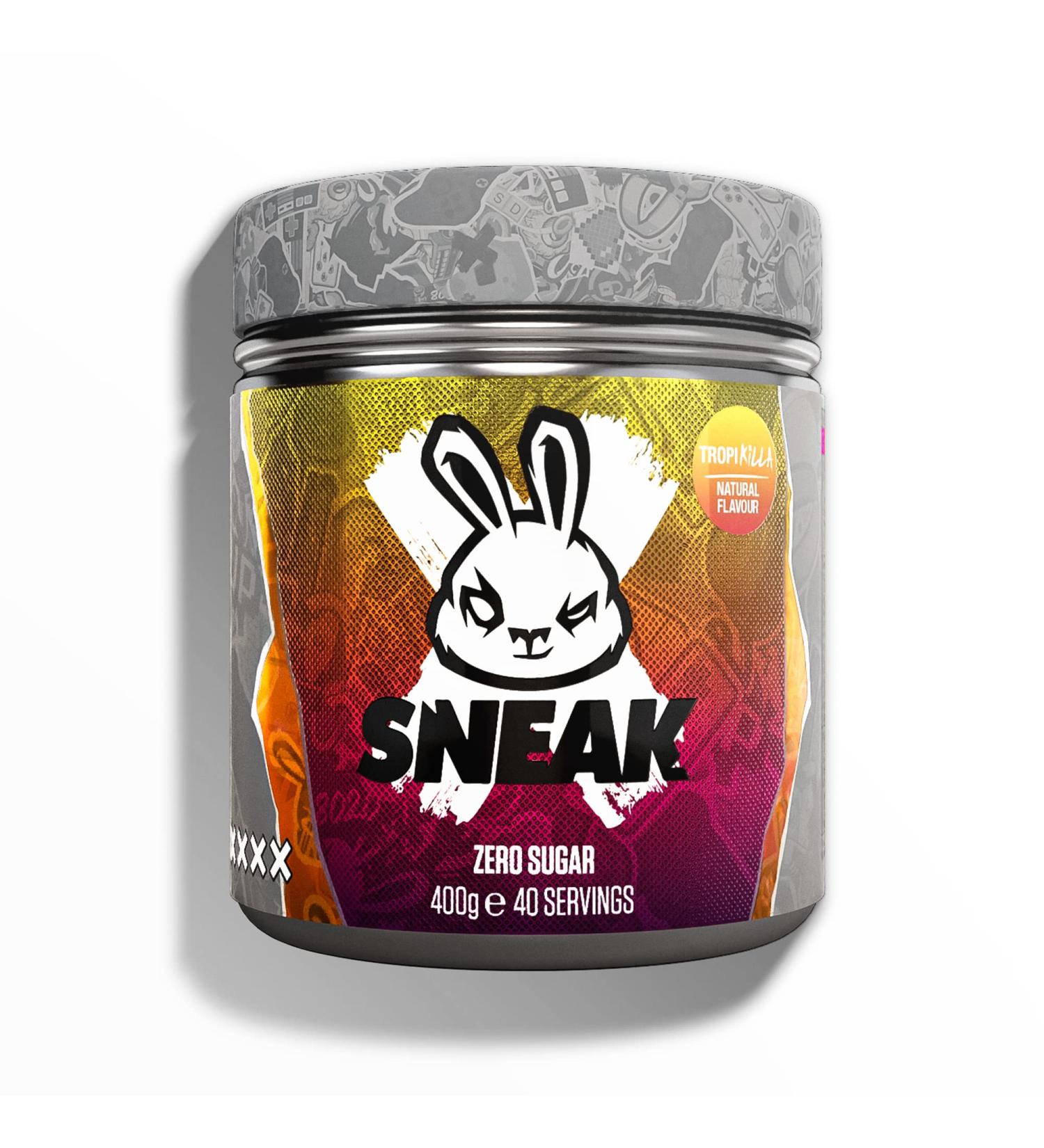 SNEAK | Tropikilla Edition | In-Game Focus Boost Energy Drink Zero Sugar Low-Calorie Vegan | 40 Servings Tropikilla 400.00 g (Pack of 1) - Buy Online on SooperMarket.com