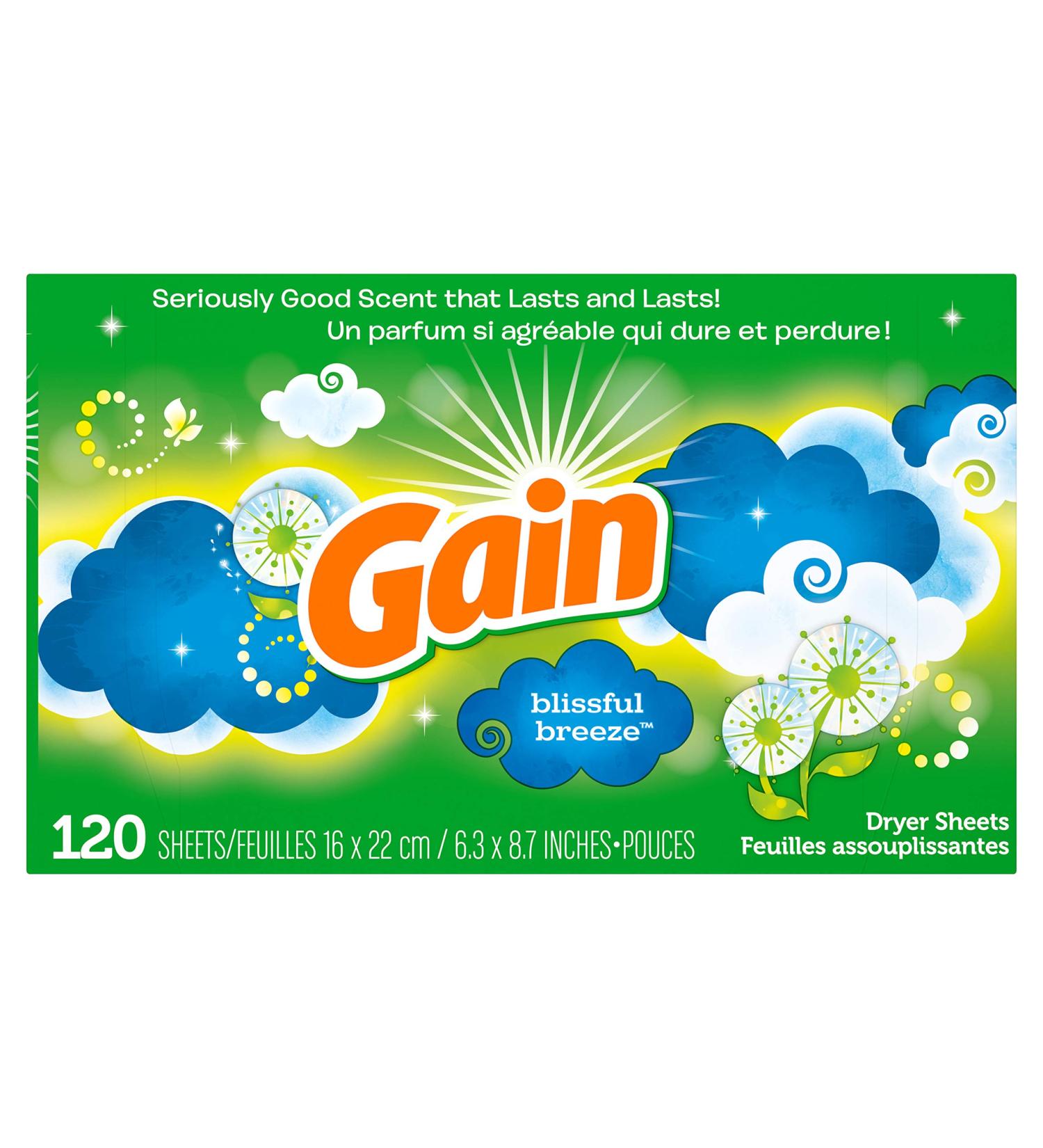 Gain Blissful Breeze Fabric Softener Dryer Sheets - 120 Count - Buy Online on SooperMarket.com