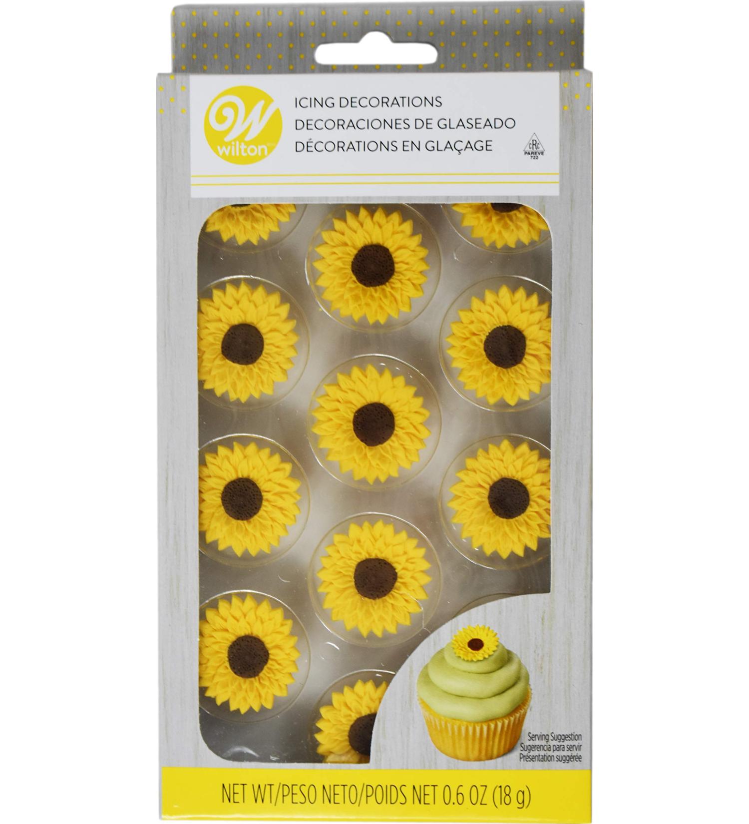 Shop Wilton Sunflower Icing Decorations Beautiful Cake Decor for Any Occasion - Buy Online on SooperMarket.com