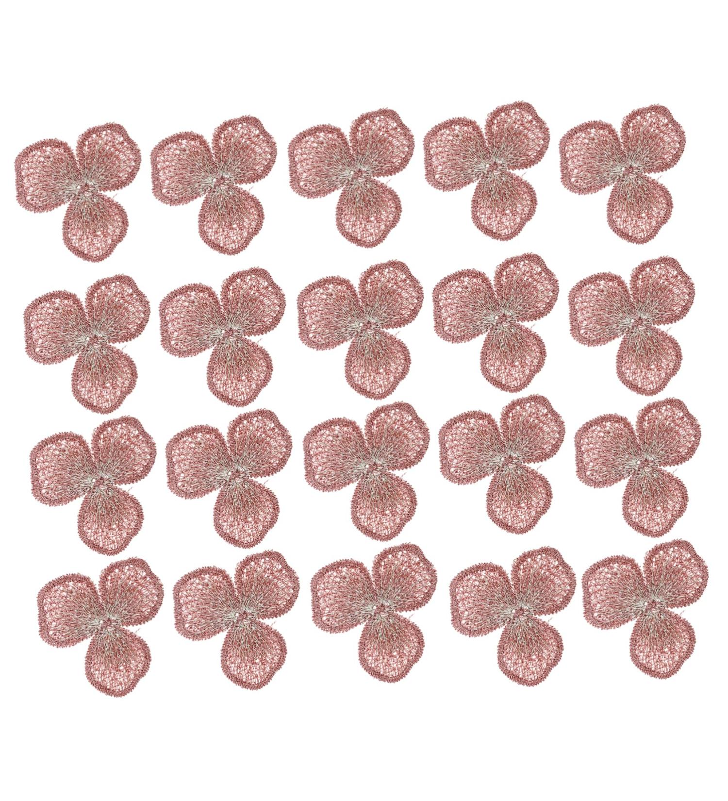 20pcs Clothing Accessories Tiara Flower Applique Flower Stitch Patches Three Petals The Flowers Assorted Color 4.3X4.3X0.1cm - Buy Online on SooperMarket.com