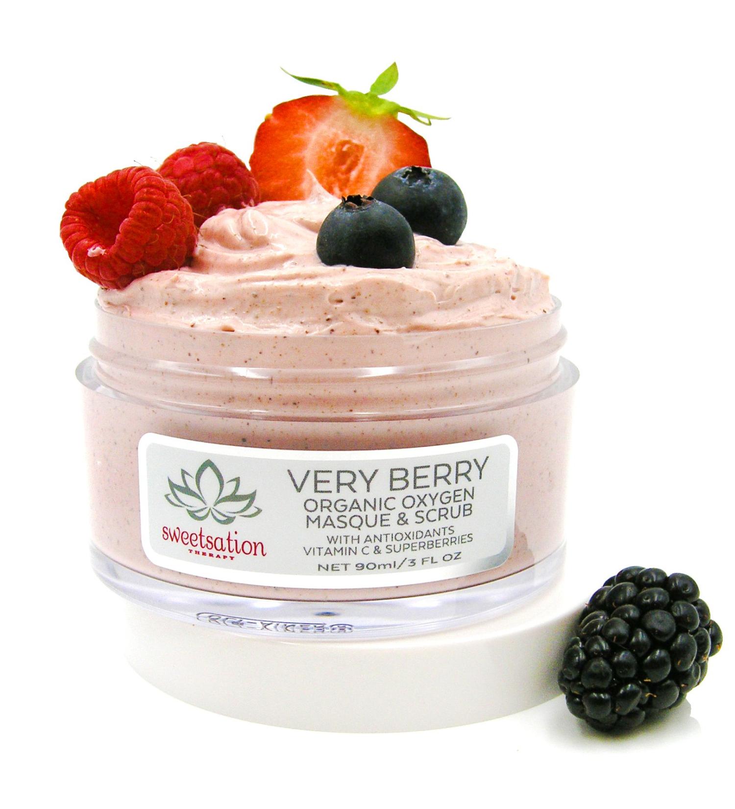Very Berry Oxygen Exfoliating Mask & Scrub | Sweetsation Therapy | Hydrating Rejuvenating & Purifying with Vitamin C & Superberries - International Shipping - Buy Online on SooperMarket.com