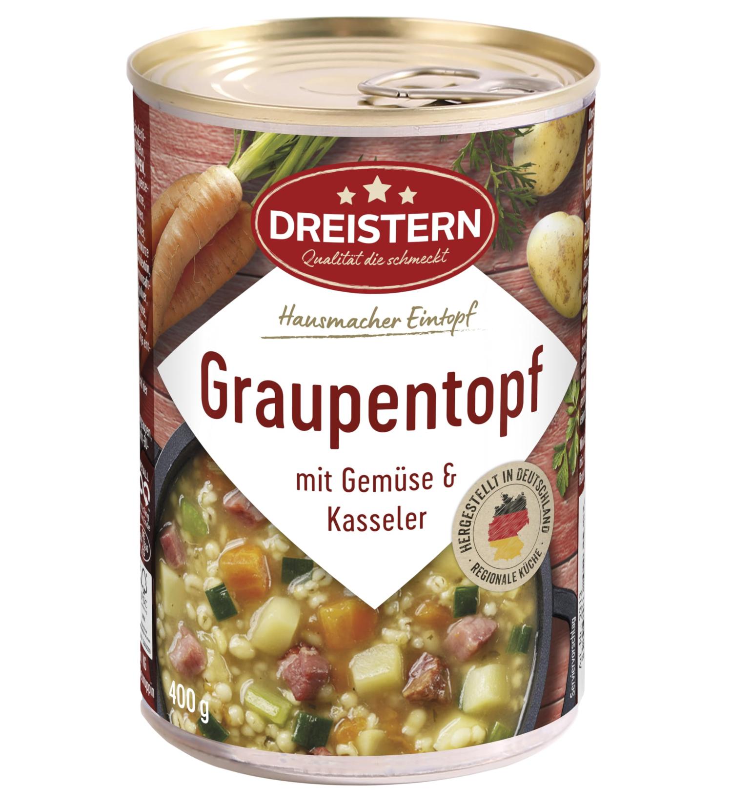 Three Star Graupenpop with Garden Vegetables 400g | Delicious Recyclable Stew | Extra 400g Grain Pot | International Shipping Available - Buy Online on SooperMarket.com