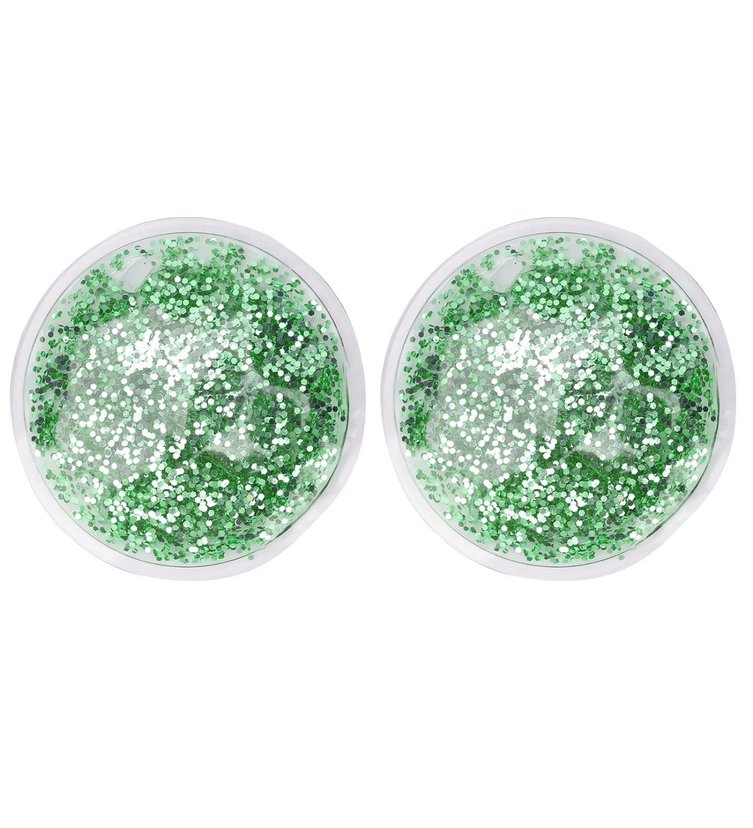Round Gel Eye Ice Pack - Hot and Cold Therapy for Pain Relief, Dark Circles, Puffiness - Reusable Mini Eye Gel Pad - Green - Buy Online on SooperMarket.com