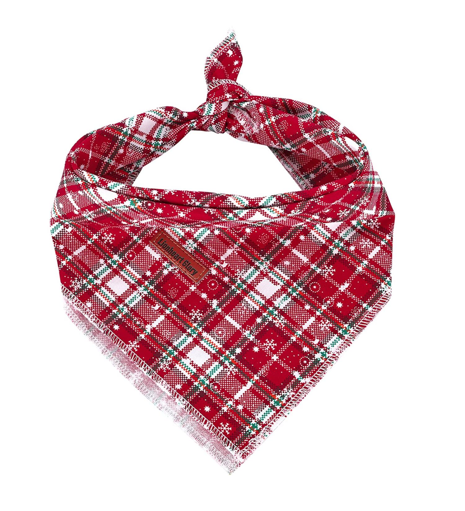 Lionheart Glory Dog Halter Adjustable Cotton Christmas Neckerchief for Large Dogs | Red Dog Kerchief | 1 Pack - Buy Online on SooperMarket.com