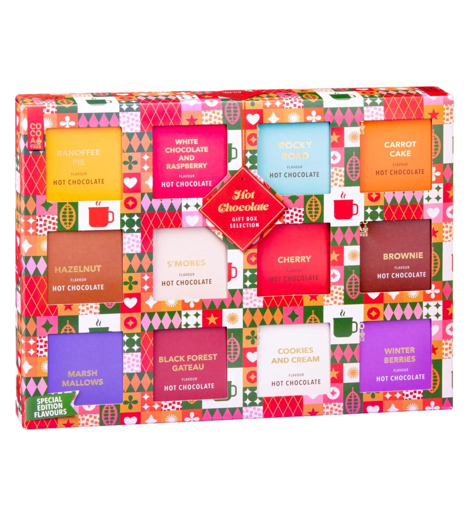 Hot Chocolate Gift Set 12 Pack Assorted Flavours Selection Gift Box Dessert Limited Edition (Limited Edition Selection) - Buy Online on SooperMarket.com