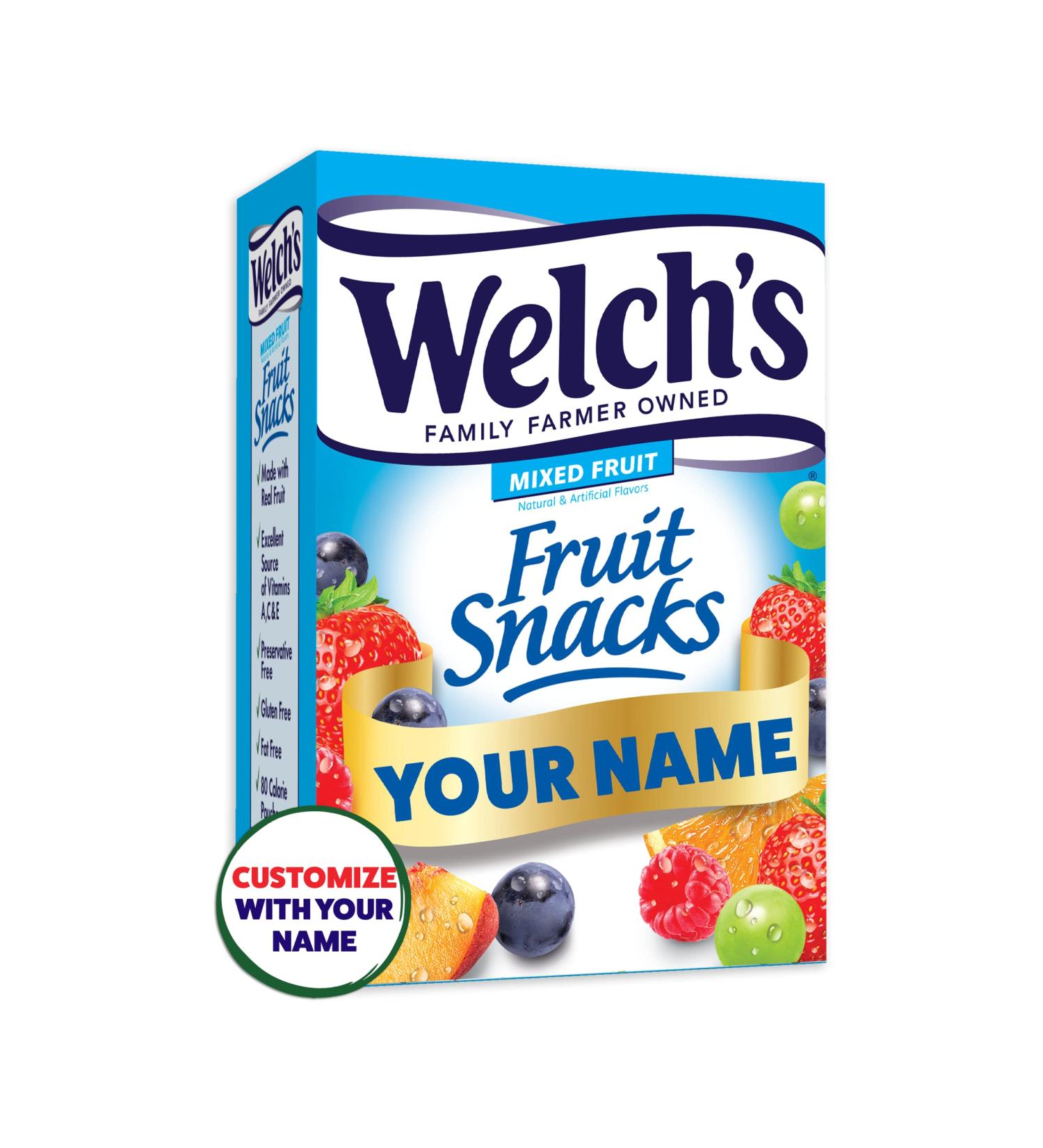 Custom Welch's Fruit Snacks Box - Gluten Free Mixed Fruit 0.9 oz Individual Bags (40 Pack) - Buy Online on SooperMarket.com