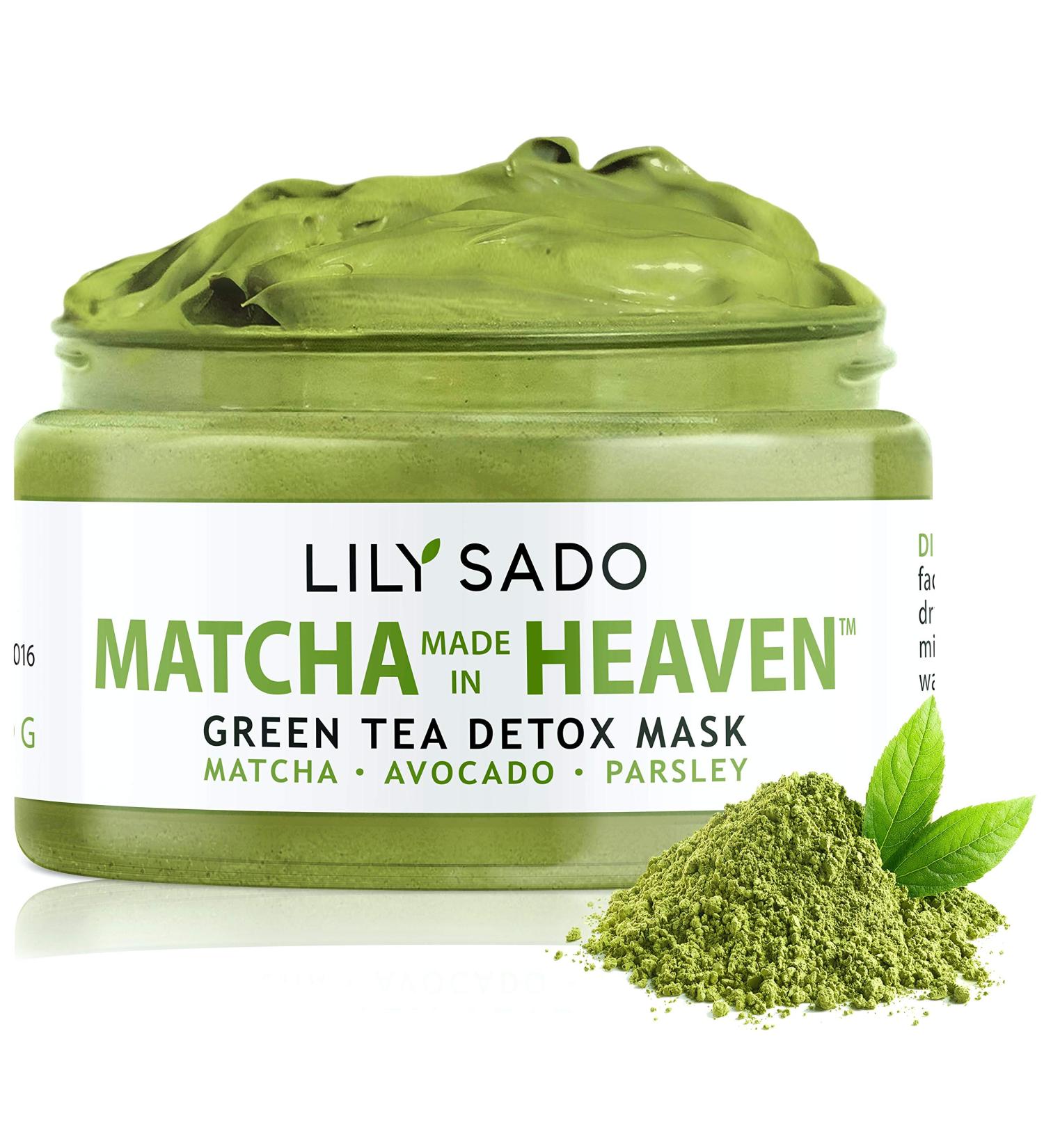 Organic Green Tea Matcha & Avocado Face Mask - Anti-Aging Vegan Facial Treatment - Buy Online on SooperMarket.com
