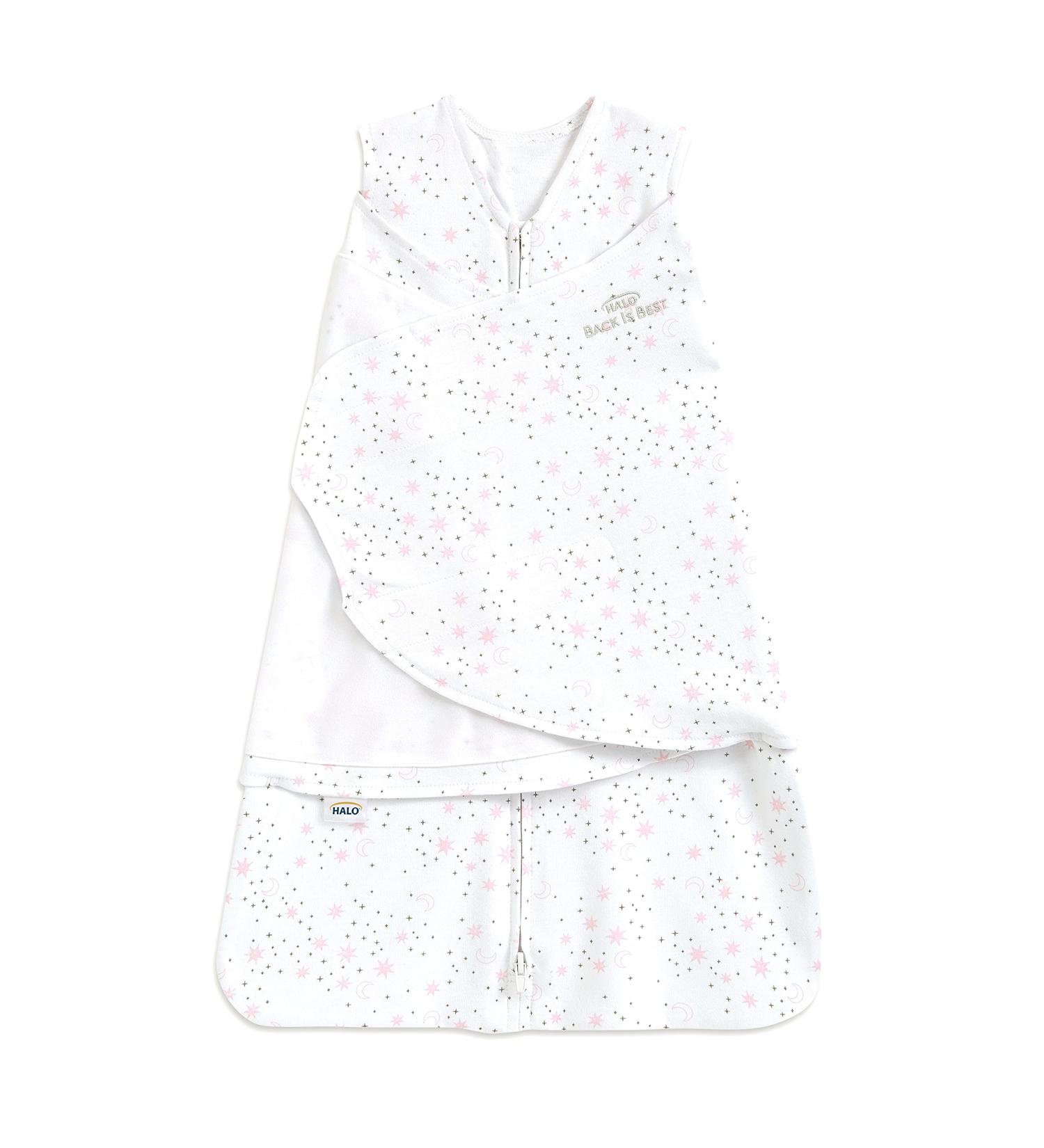 HALO Baby Sleeping Bag Swaddle | 1.5 TOG Sleepsack | 100% Cotton Pink Moons Sleeping Sack | Easy Zip Access | Wearable Blanket Grow Bag | Boys & Girls 4-6 Months - Buy Online on SooperMarket.com