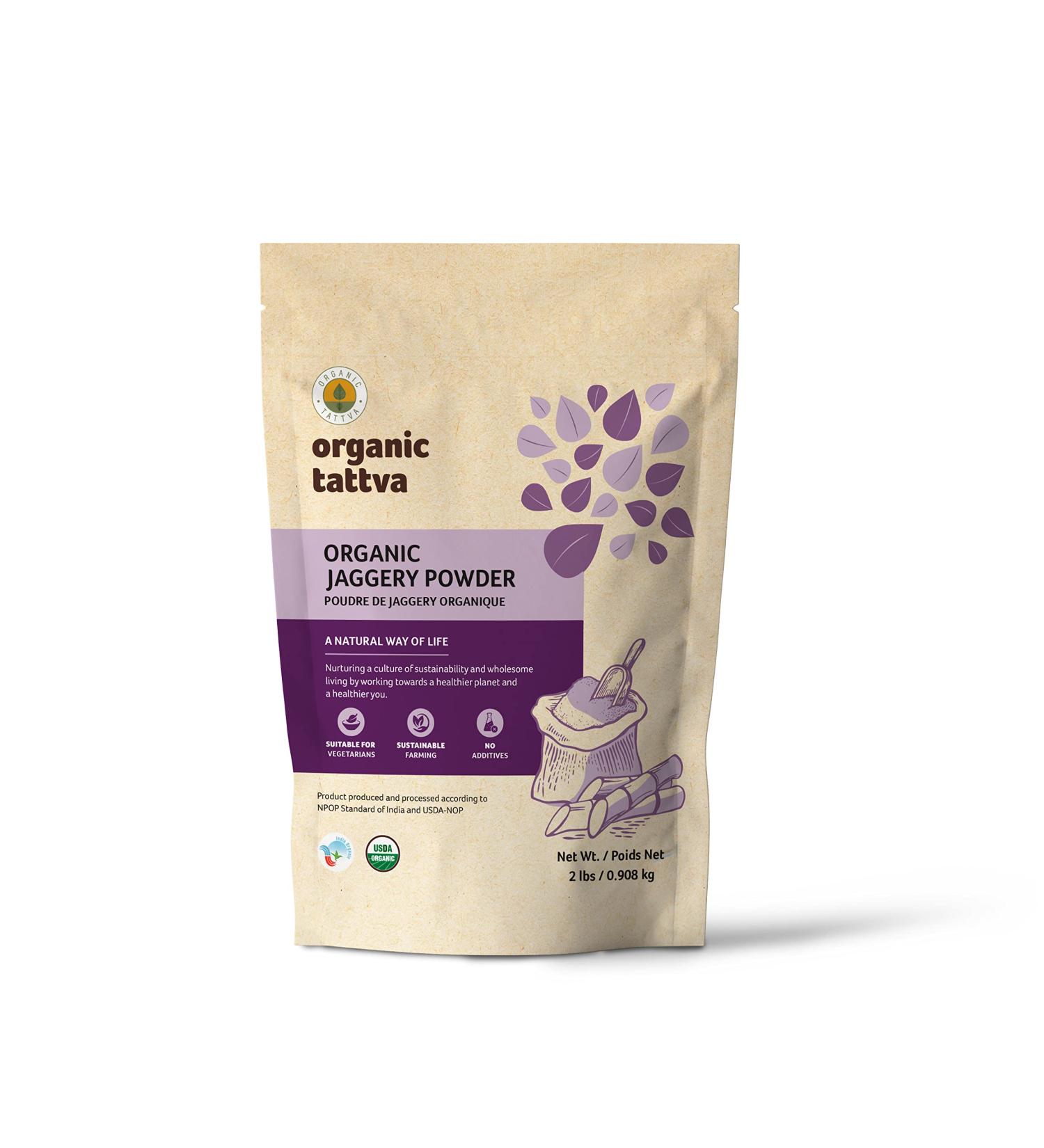 Organic Jaggery Powder 2 LBS Pouch - Pure and Natural Sweetener - Buy Online on SooperMarket.com