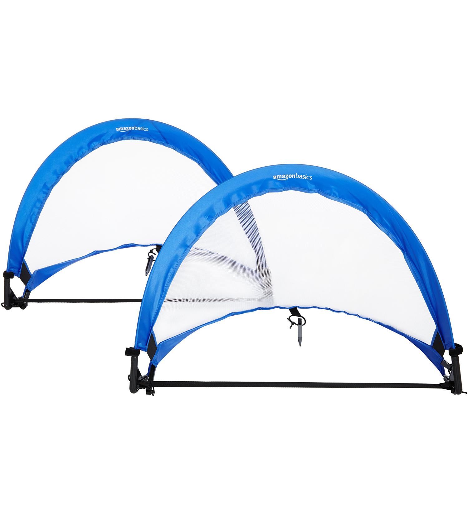 Amazon Basics 2.5 ft Pop-Up Soccer Goal Net Set with Carrying Case - Blue - Buy Online on SooperMarket.com