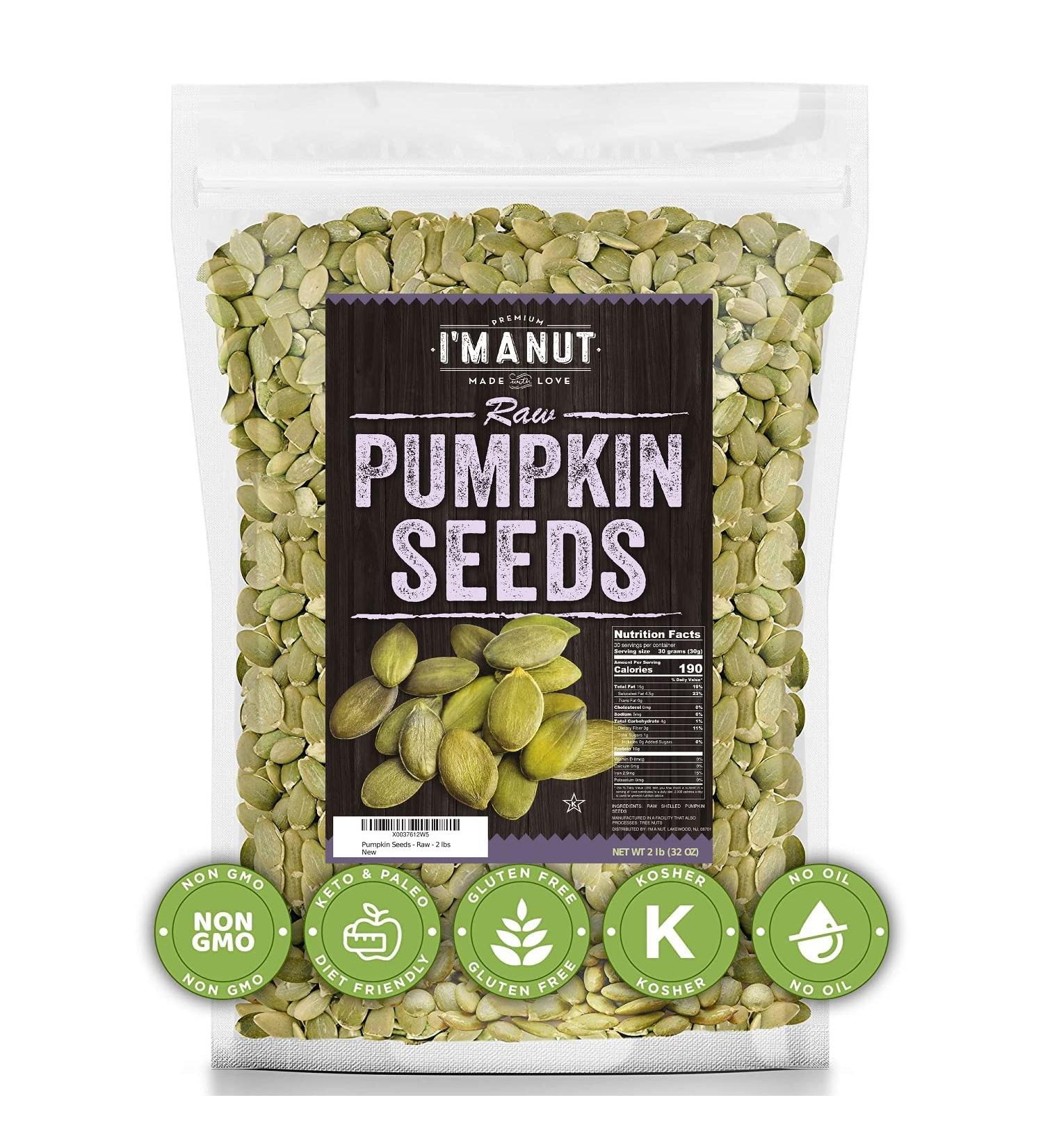 Raw Pumpkin Seeds (Papitas) 32 oz (2 lb) - Non-GMO | Preservative-Free | Resealable Bag | Premium Grade - Buy Online on SooperMarket.com