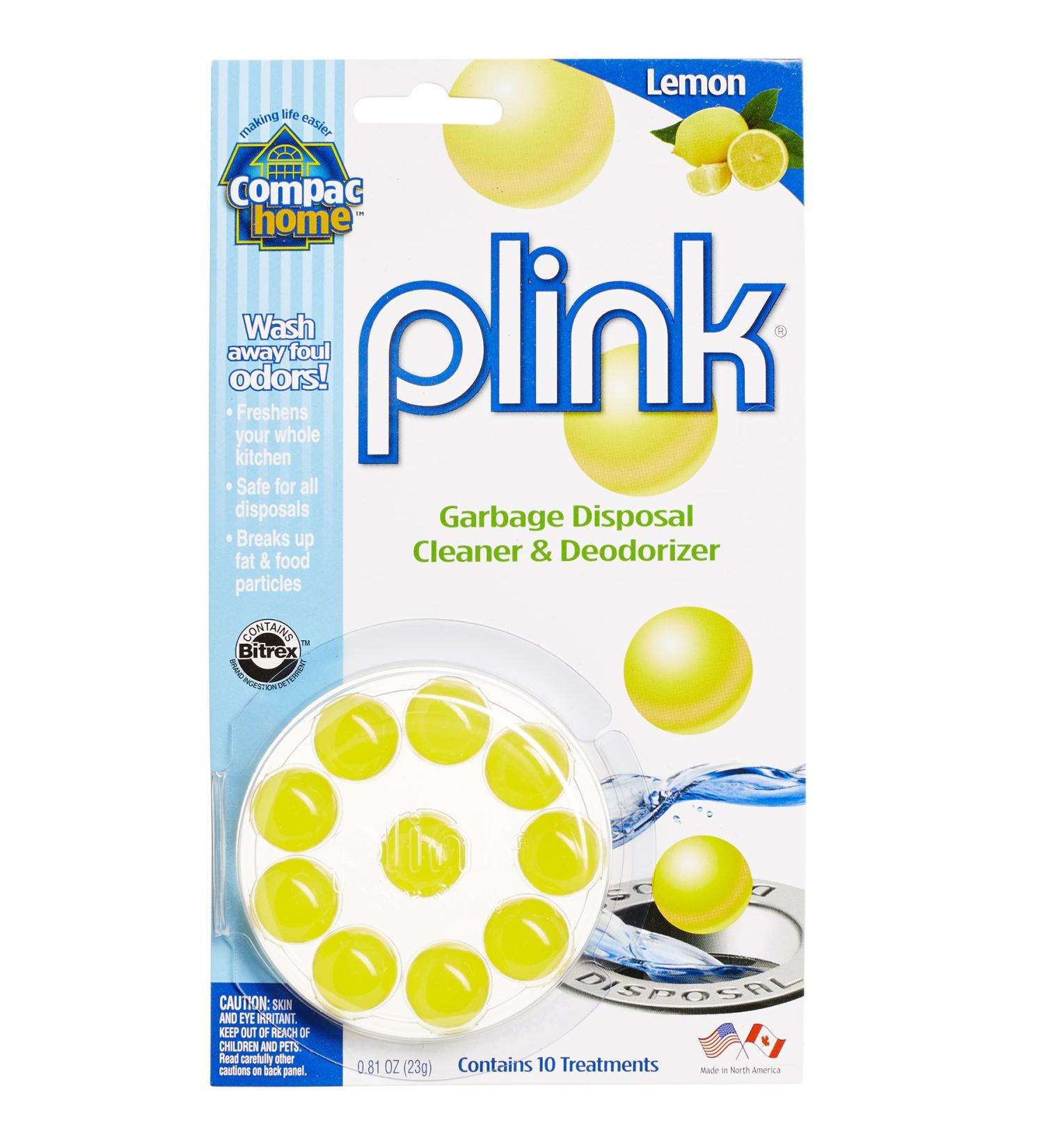 Compac Plink Lemon Garbage Disposal Cleaner & Deodorizer 10ct - Pack of 12 - Buy Online on SooperMarket.com