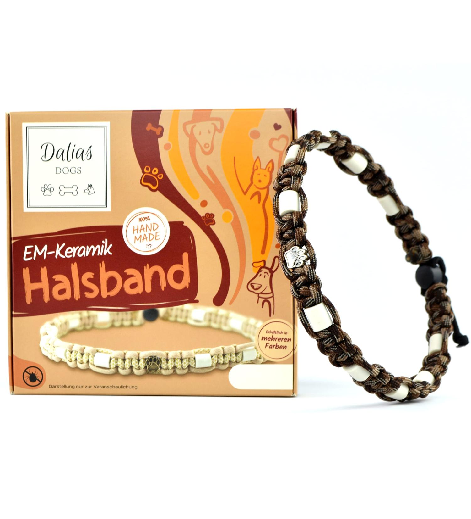 Custom EM Ceramic Collar for Dogs & Cats | Made with Original US Paracord | Camouflage 41-50 cm - Buy Online on SooperMarket.com