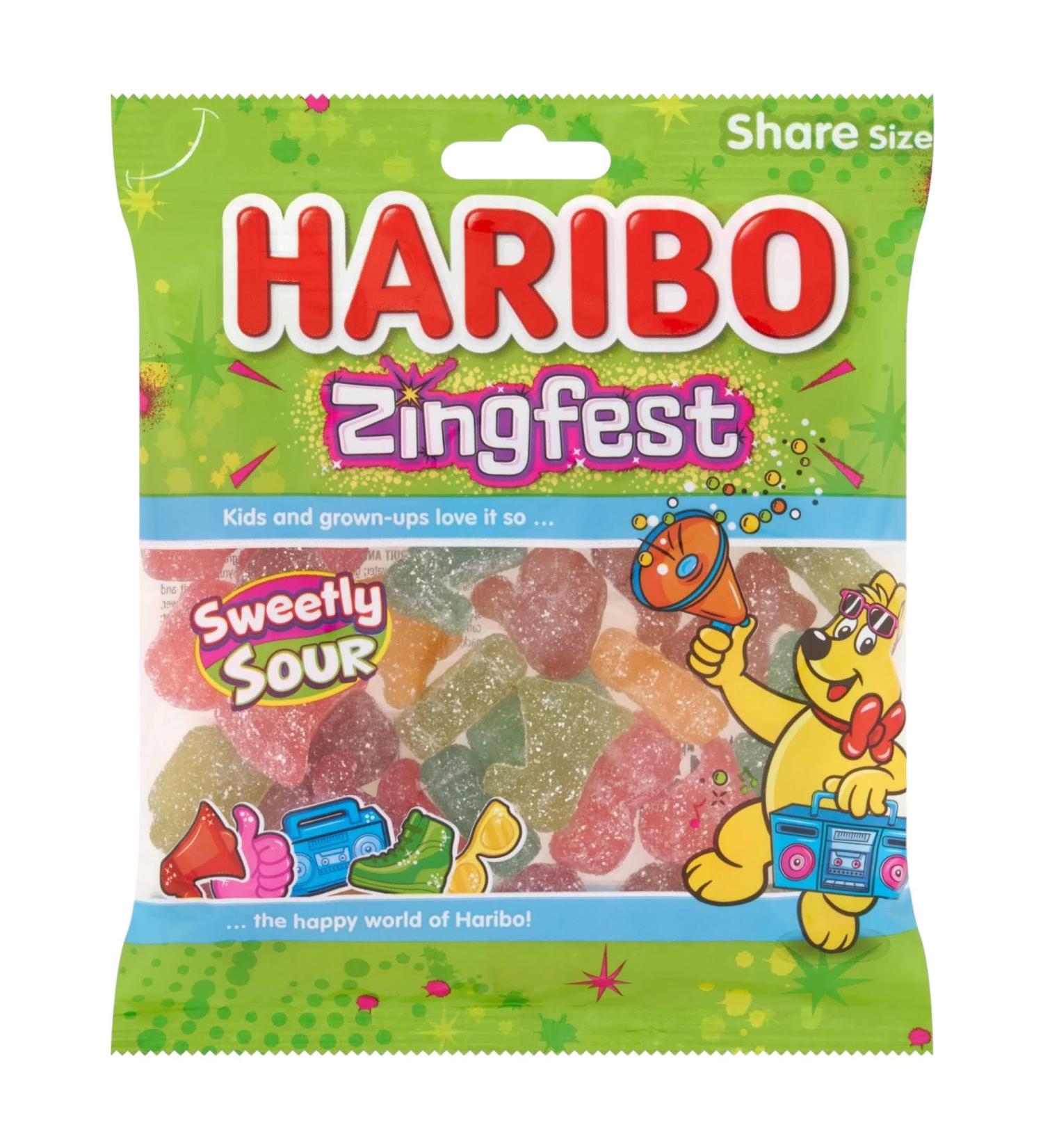 Zingfest Zingy and Zesty Gummy Sugar Coated Sweets Fizzy Sweet and Sour 150g 1x Share Bag - Buy Online on SooperMarket.com