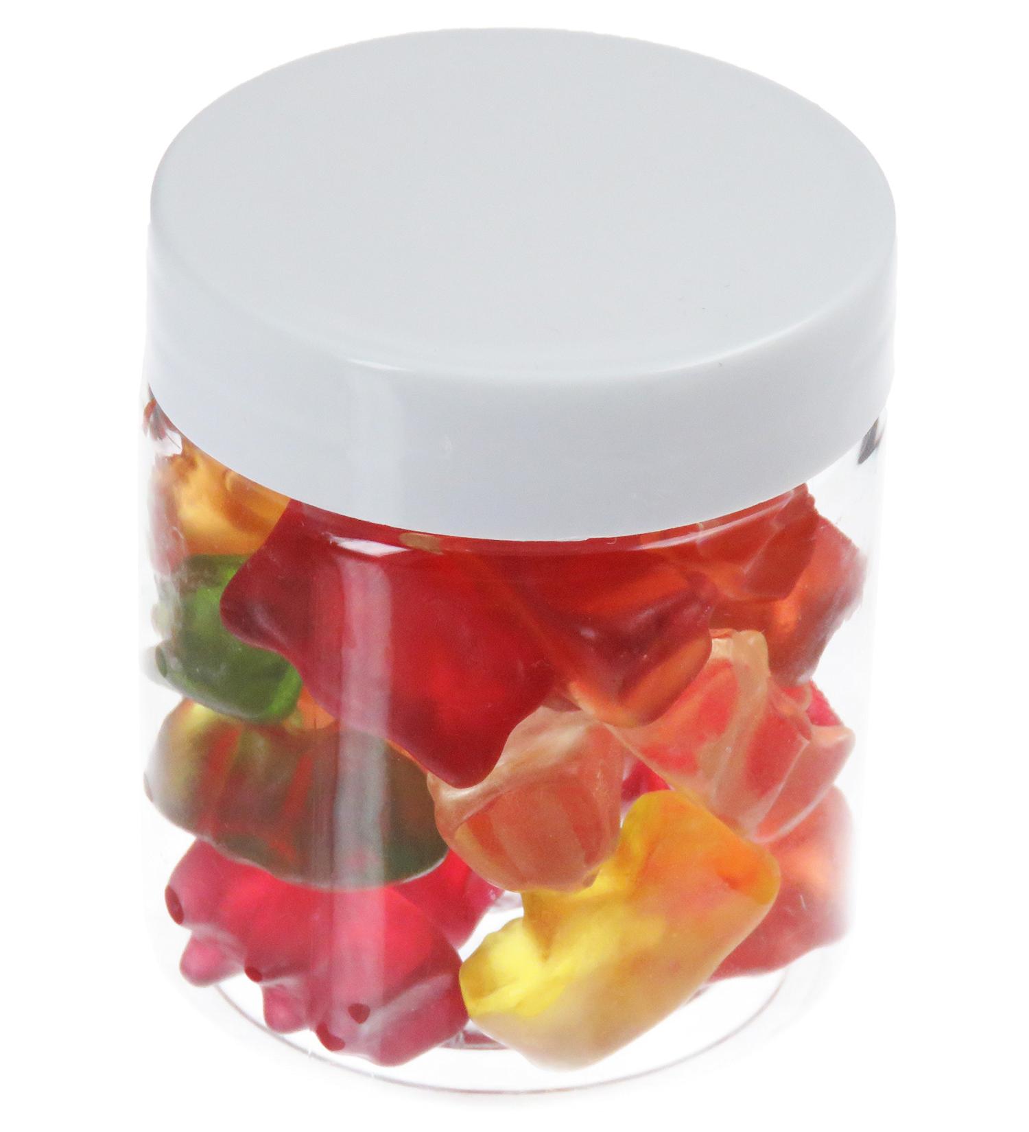 Pohli 75 ml PET jar transparent with white plastic lid 30 pieces