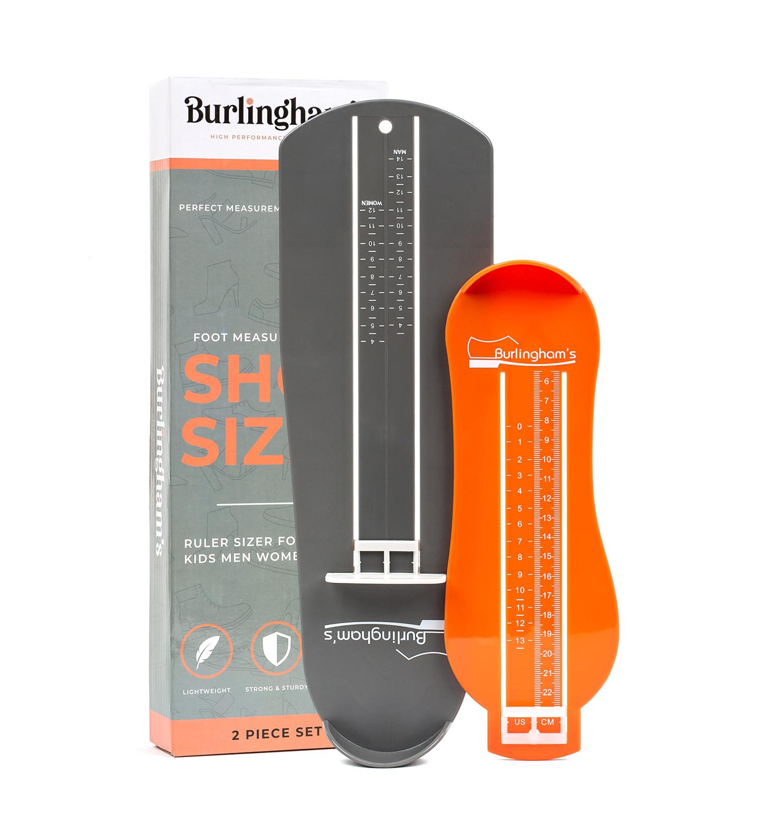Burlingham's Shoe Size Measuring Devices for Adults and Kids - Accurate Foot Measuring Set - Easy-to-Use Shoe Sizer Tool - 2 Pack - Buy Online on SooperMarket.com