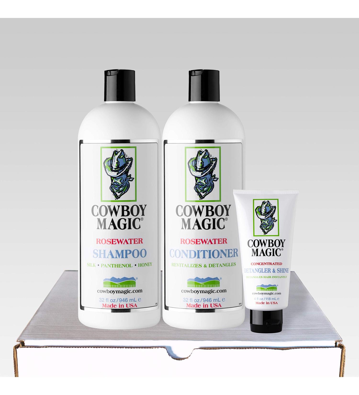 Cowboy Magic 32oz Shampoo + Conditioner - Detangler & Shine 4oz - Buy Online on SooperMarket.com