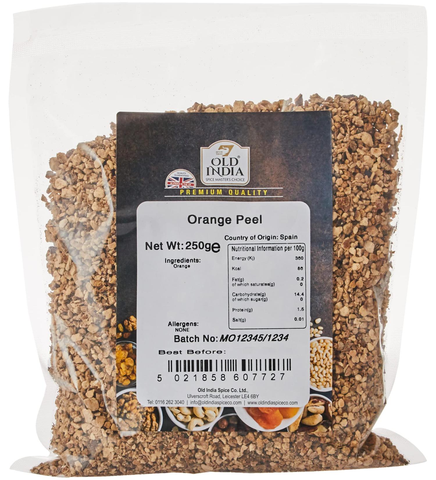 Old India Orange Peel 250g - Premium Quality Dried Orange Peel - 250g Pack - Buy Online on SooperMarket.com