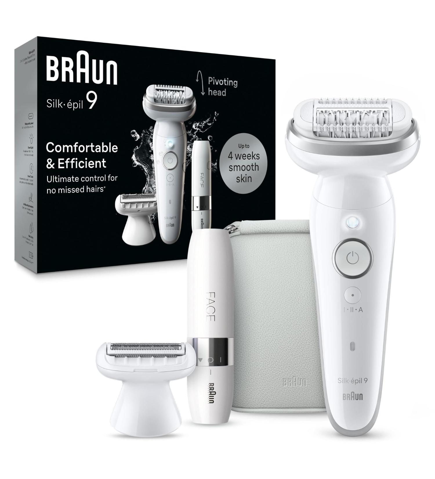 Buy Brown Silk- pil 9 Epilator for Women - Long-Lasting Hair Removal & Facial Trimmer White/Silver - International Shipping Available - Buy Online on SooperMarket.com