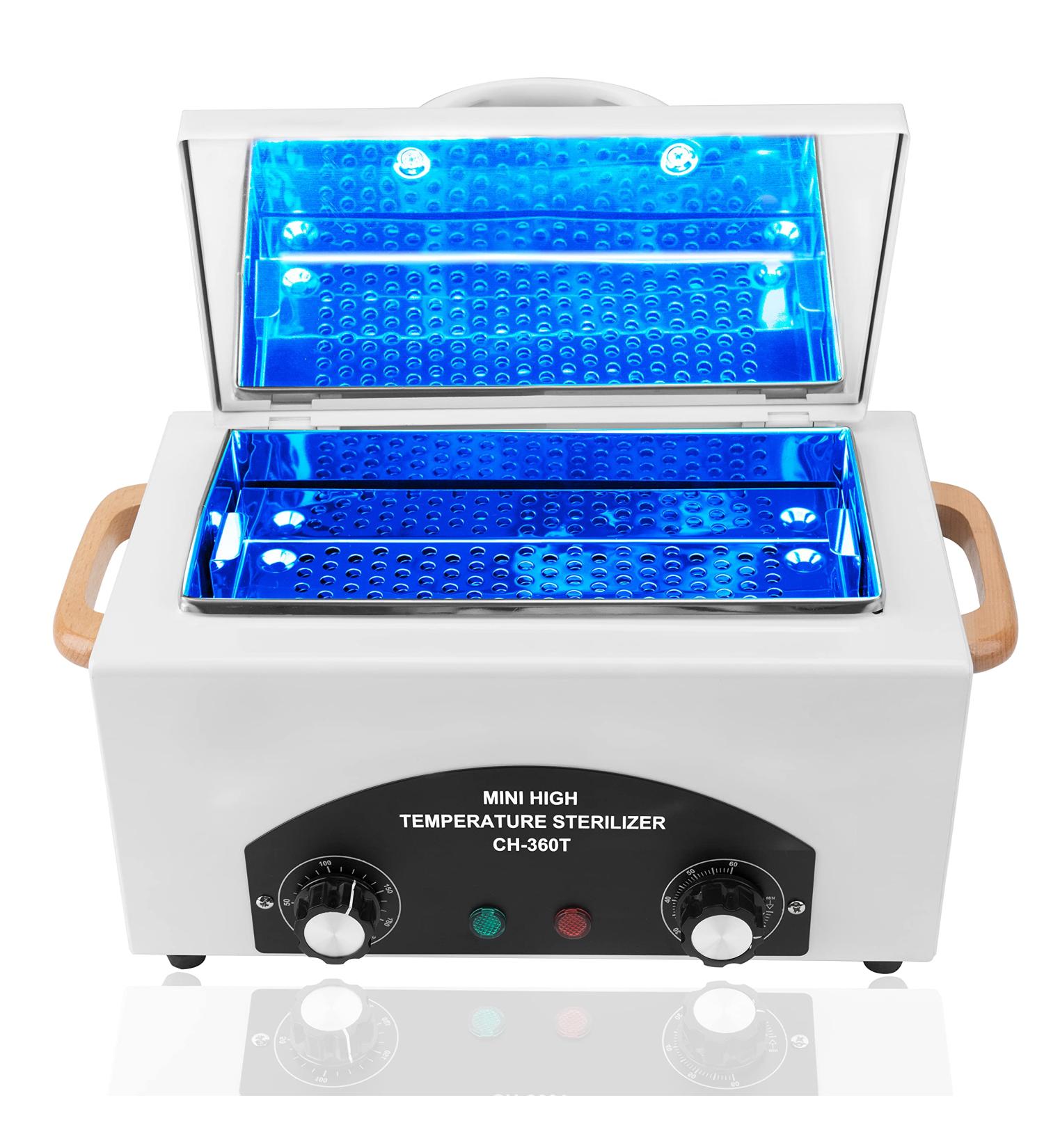 2L Hot Towel Cabinet with Stainless Tray - High Temp Nail Salon Cleaning Box - 300W Dry Heat Spa Equipment for Barber Tools - 6 Piece Set - Buy Online on SooperMarket.com