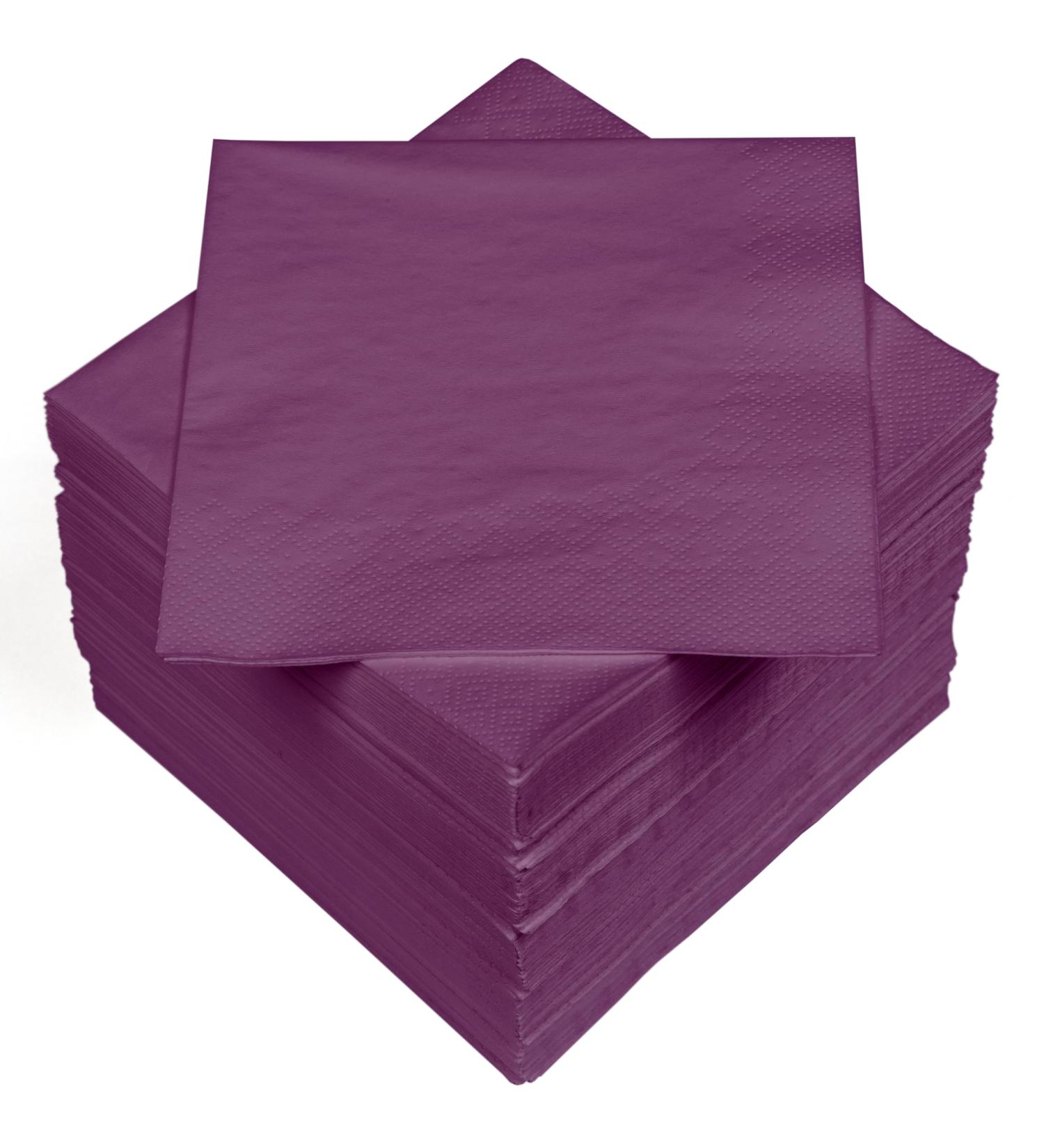 HEKU 100 Purple 3-Layer Napkins - 33x33cm | 5-Pack | Stylish & Highly Absorbent | Perfect for Events & Gastronomy | International Shipping Available - Buy Online on SooperMarket.com