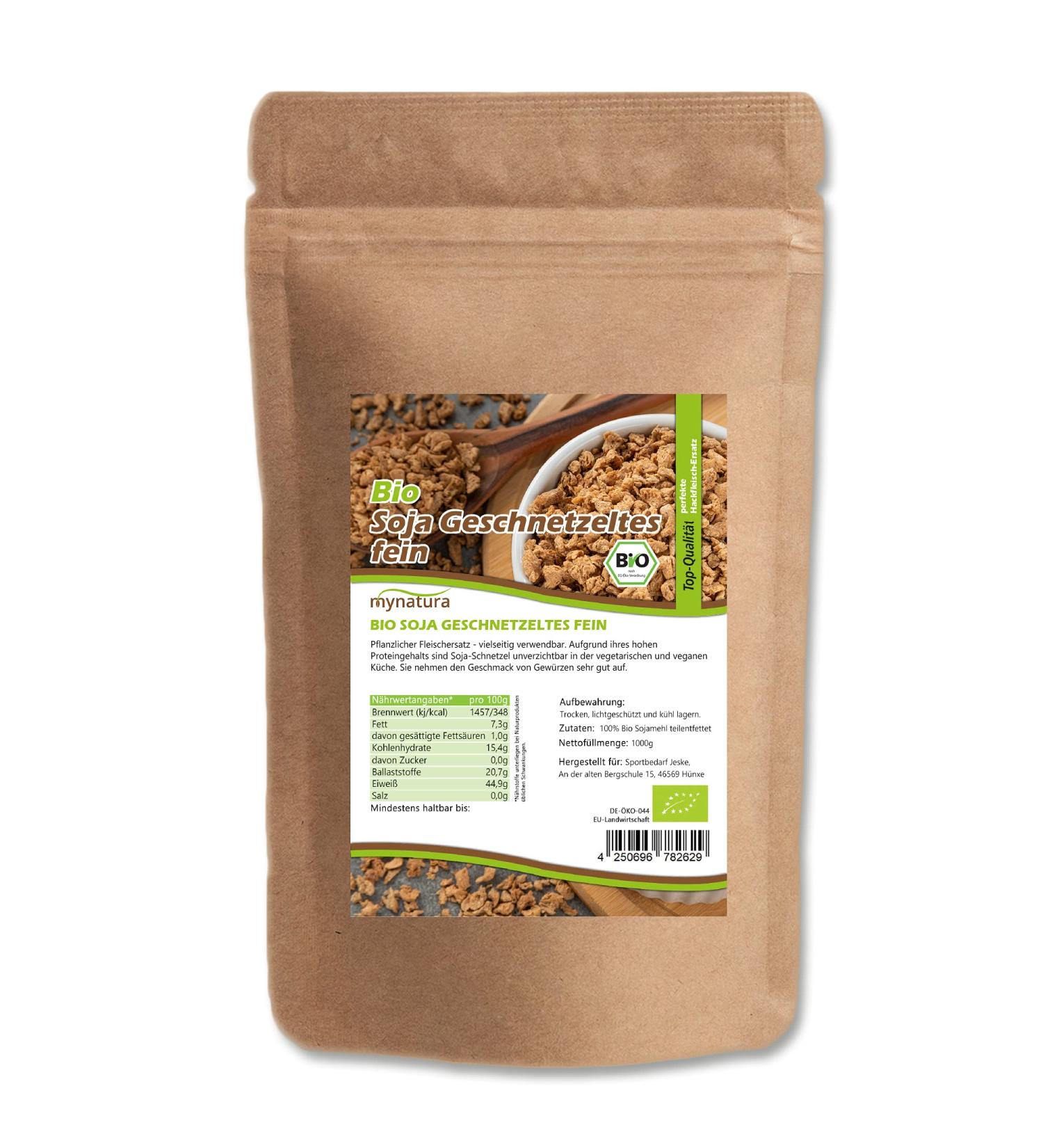 Mynatura Bio Soy Sliced - Vegan Soy Chicken Replacement (1kg) | Plant-Based Protein for Chicks & Minced Meat Substitute - Buy Online on SooperMarket.com