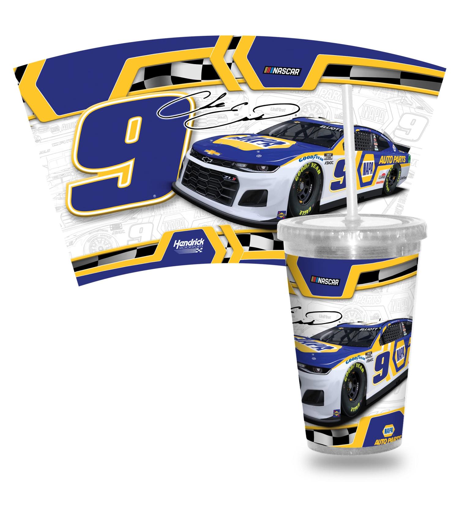 Rico Industries NASCAR Chase Elliott Racing 16oz Clear Tumbler W/Straw  Officially Licensed for NASCAR Fans - Buy Online on SooperMarket.com