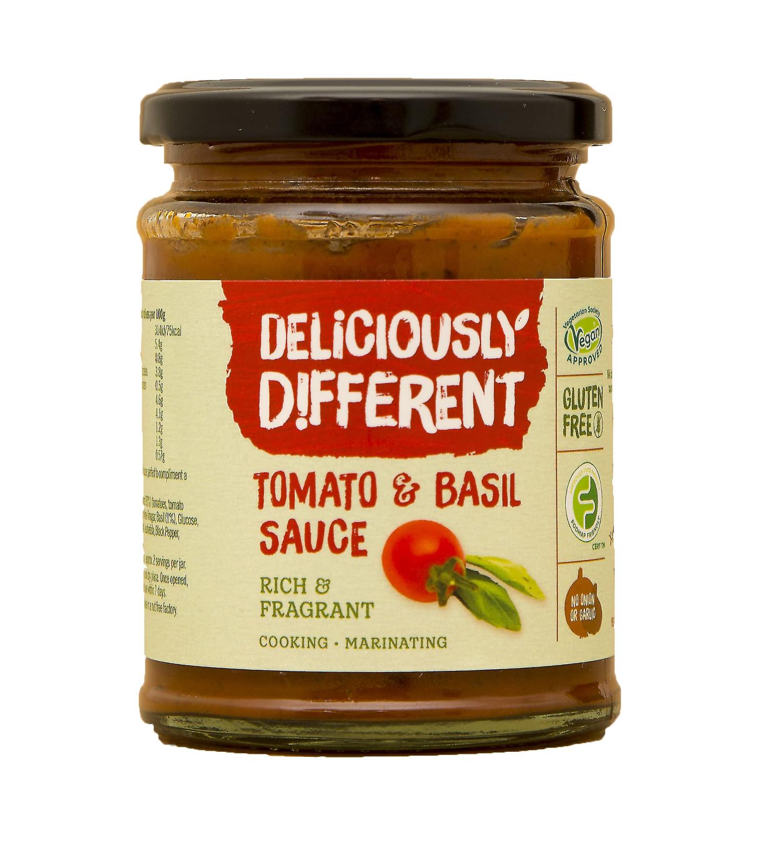 Deliciously Different Tomato and Basil Rich and Fragrant Stir in Cooking Sauce Vegan and Low FODMAP