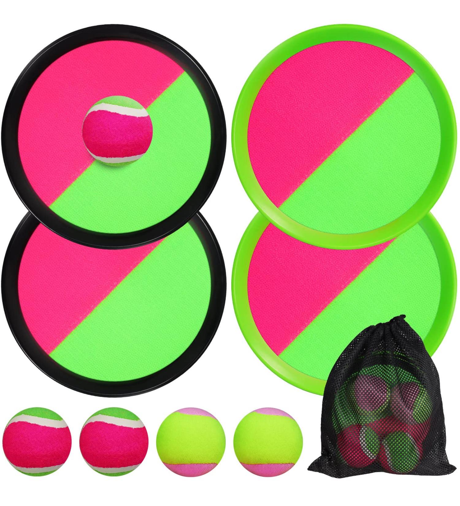 Jiosdo Velcro Fishing Ball Game - Fun Outdoor Game for Kids Ages 3-6 | Throwing & Catching Toys for Garden Play - Buy Online on SooperMarket.com