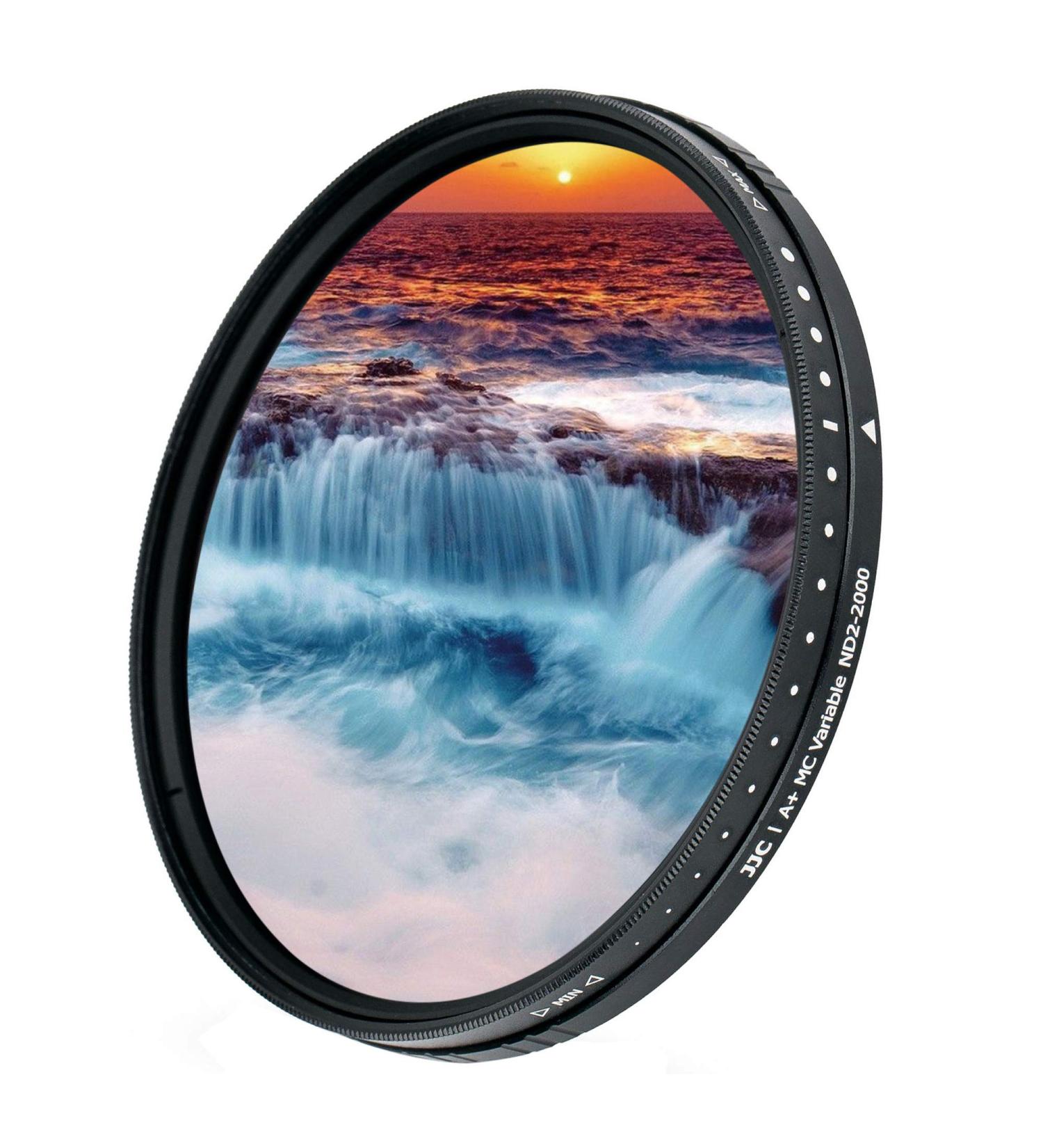 JJC 55mm VND Variable ND Filter for Nikon D5600/D3500/D3400/D7500 & Sony A7 Series - ND2-2000 Fader for 18-55mm & 28-70mm Kit Lenses - Buy Online on SooperMarket.com