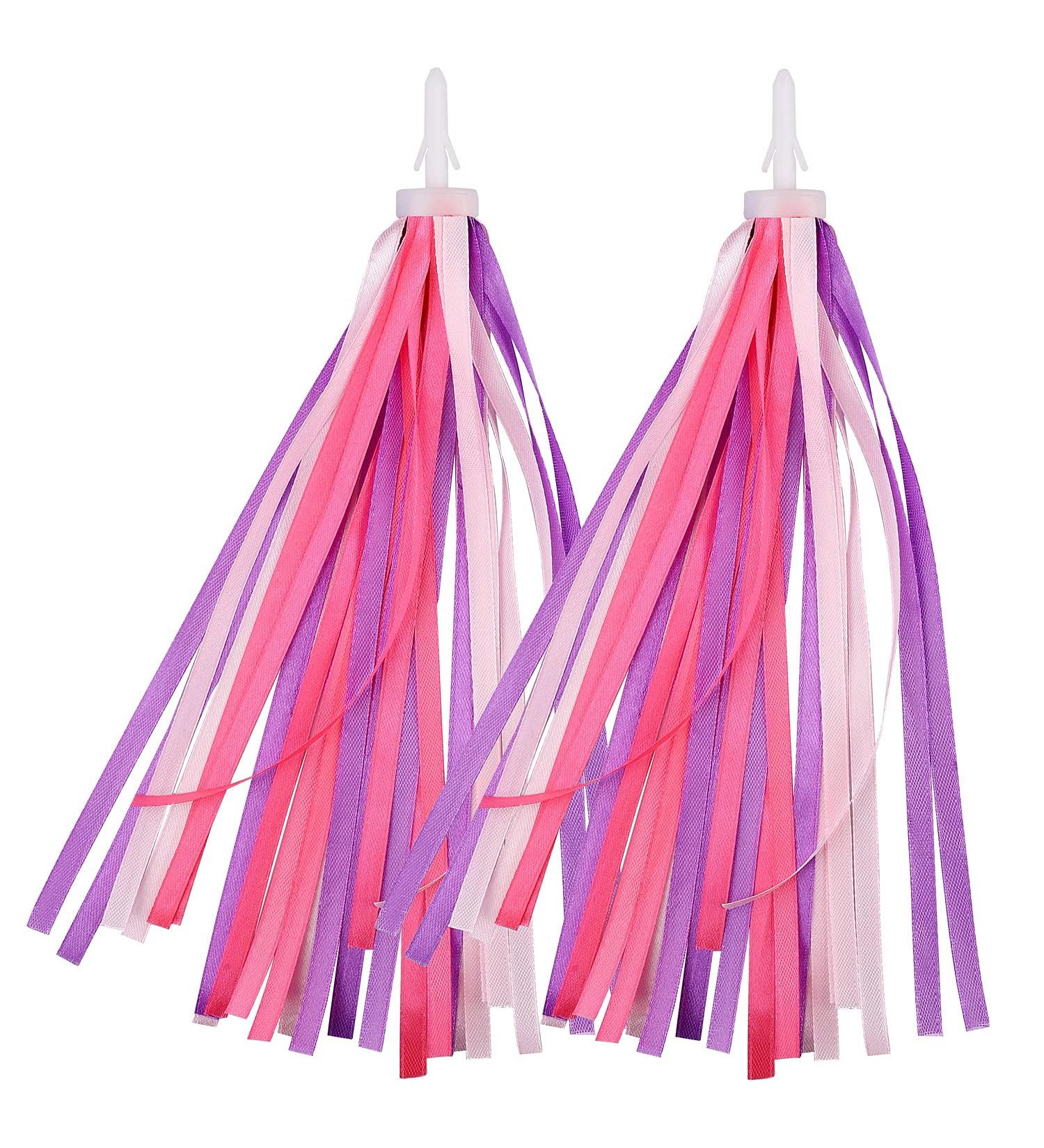 Kuou Handlebar Tassels for Kids - Colorful Bicycle Streamer Ribbons | Fun Bike Decorations - Buy Online on SooperMarket.com