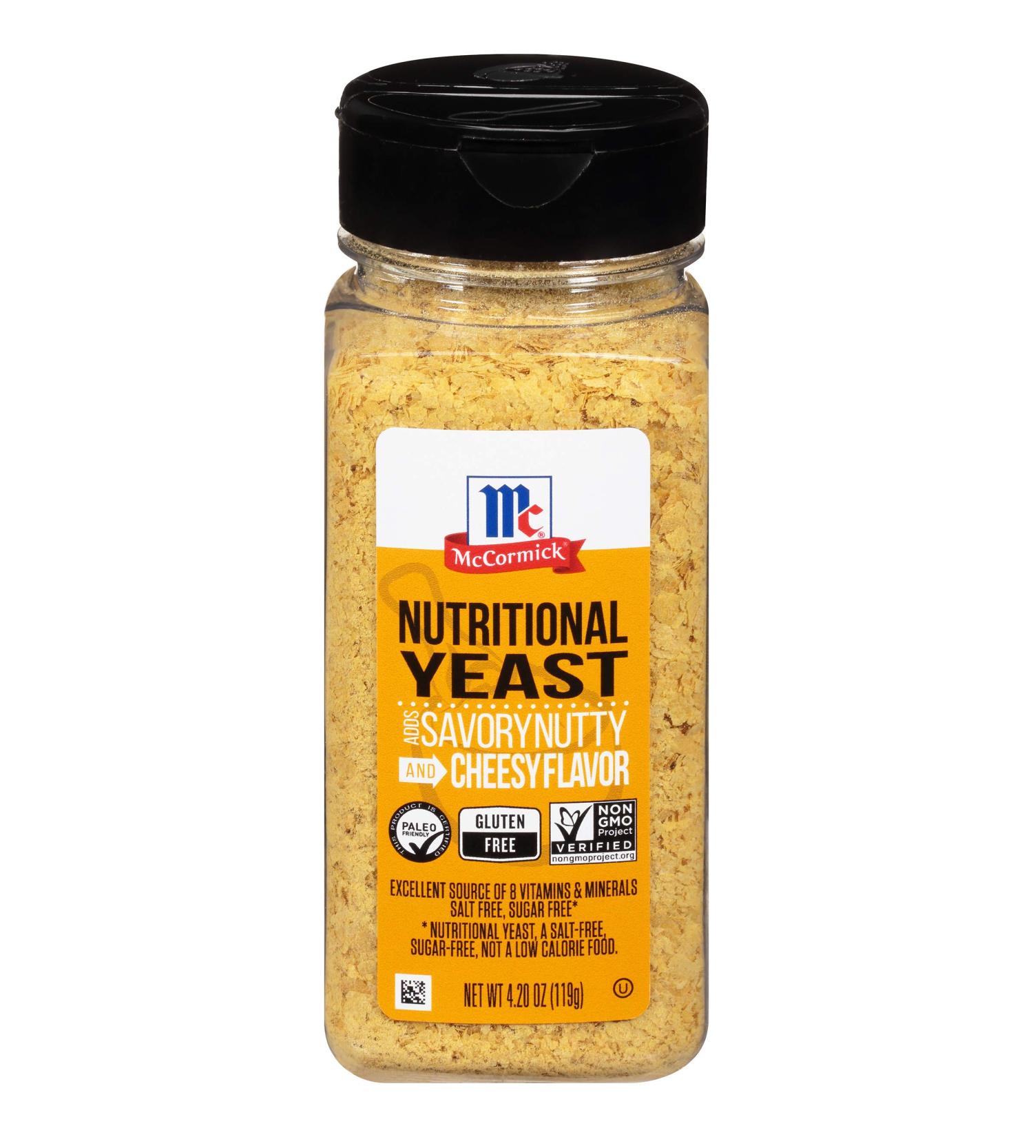 McCormick Nutritional Yeast 4.2 oz - Rich Umami Flavor Booster for Everyday Recipes - Buy Online on SooperMarket.com