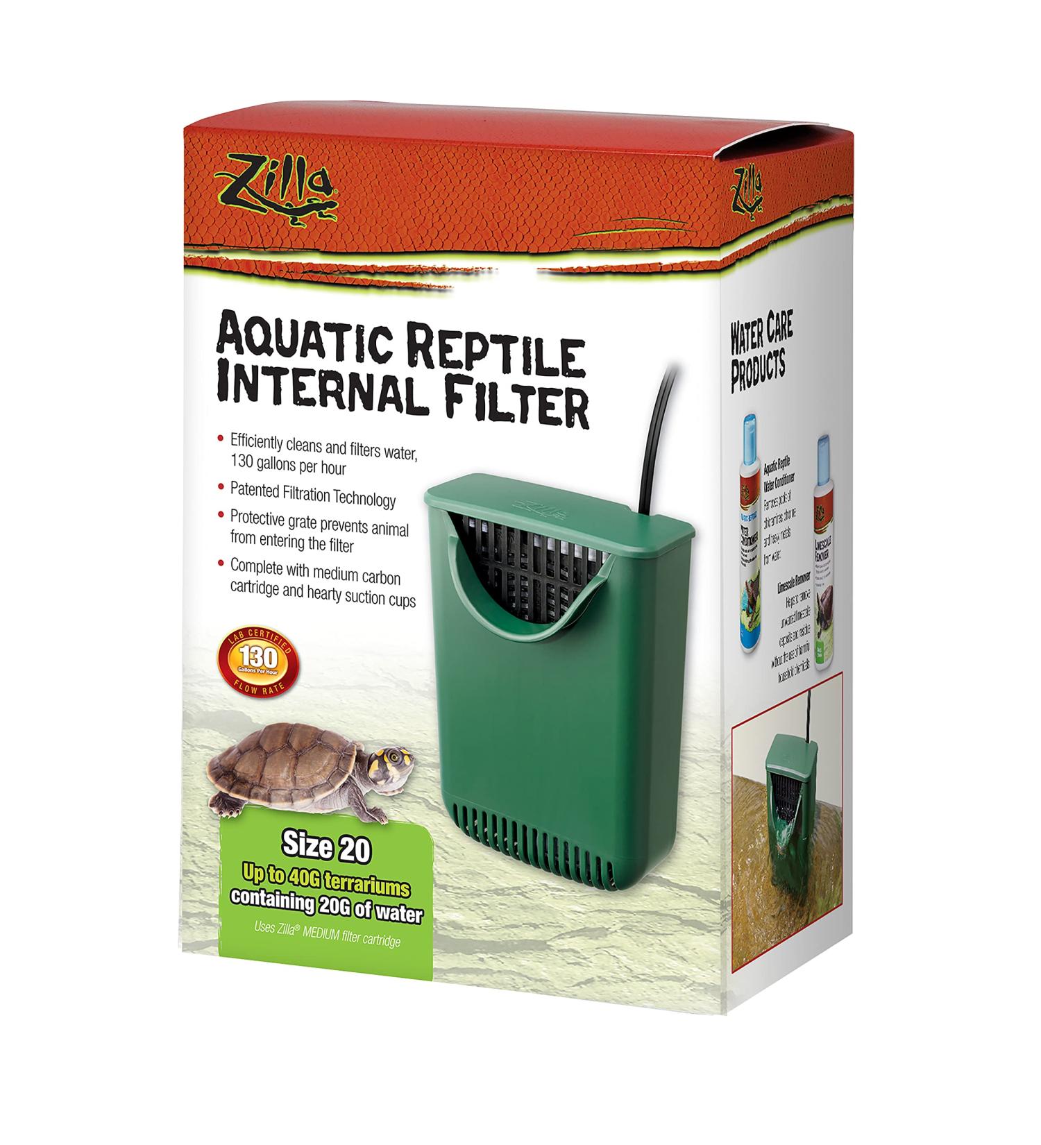 Zilla Aquatic Reptile Internal Filter  20 Gallons - Buy Online on SooperMarket.com