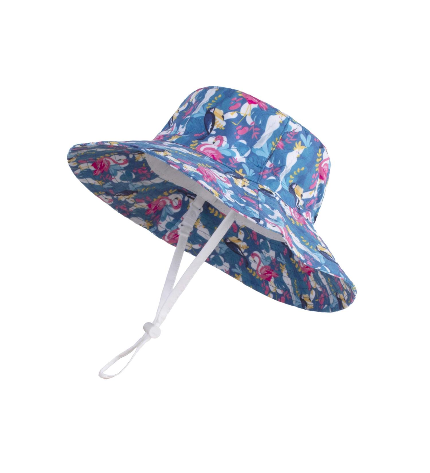 LANGZHEN Baby Girls Beach Sun Protection Hat with Chin Strap - Navy XL - Buy Online on SooperMarket.com