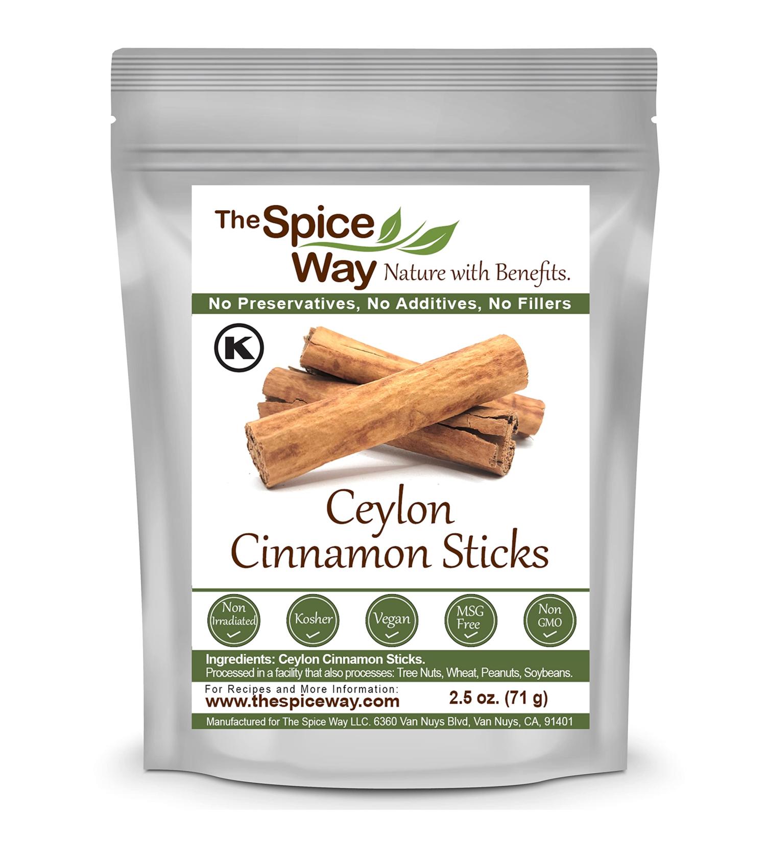 The Spice Way True Ceylon Cinnamon Sticks - 2.5 oz | Premium Quality Cinnamon Stick - Buy Online on SooperMarket.com