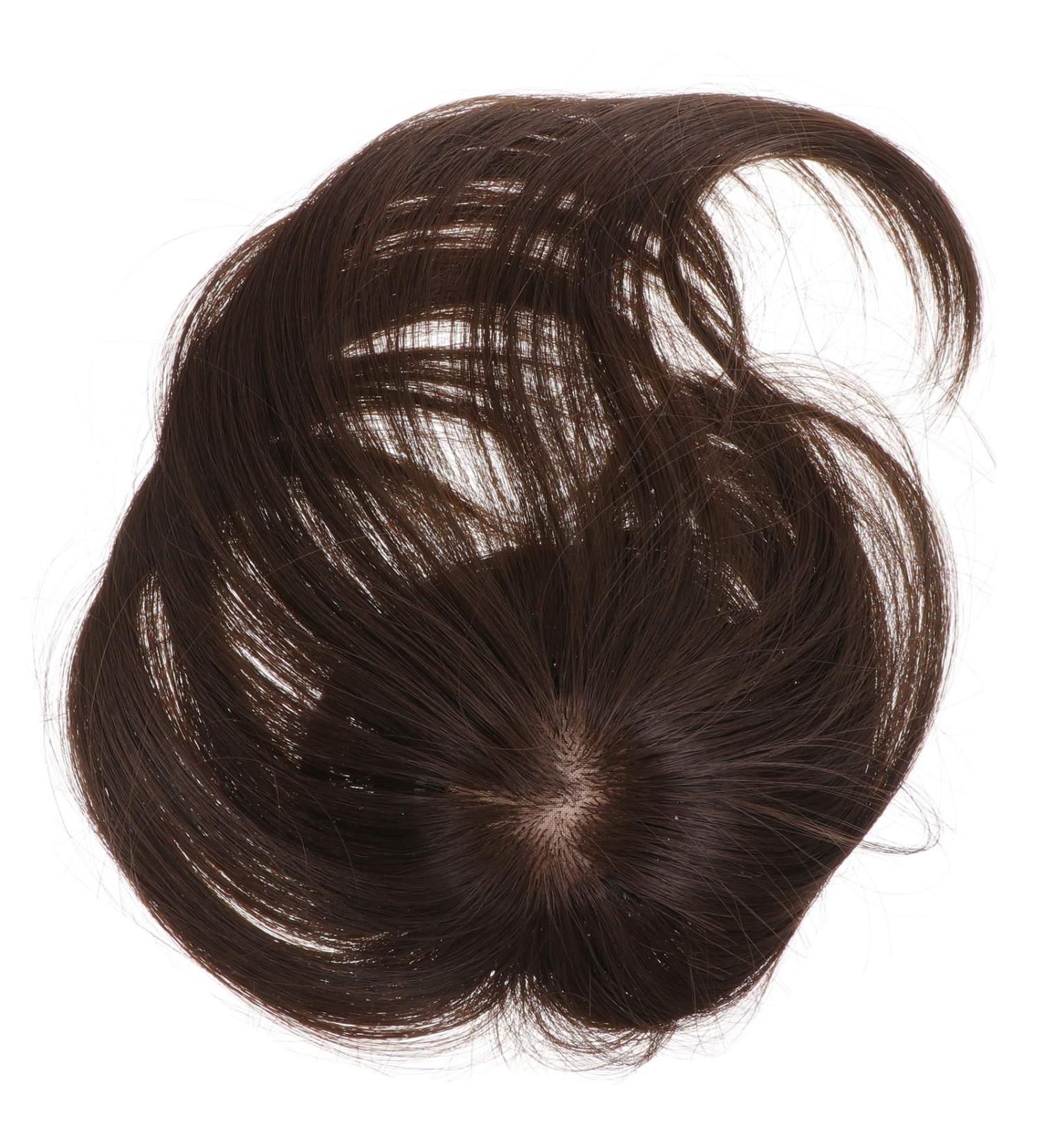 1pc Wig Air Bangs Ladies Tops Curly Human Hair Wig Tops for Women Bangs Hair Clip Human Hair Topper Curly Wigs Hair Hair Extensions Clip-on Woman High Temperature Wire Edge - Buy Online on SooperMarket.com