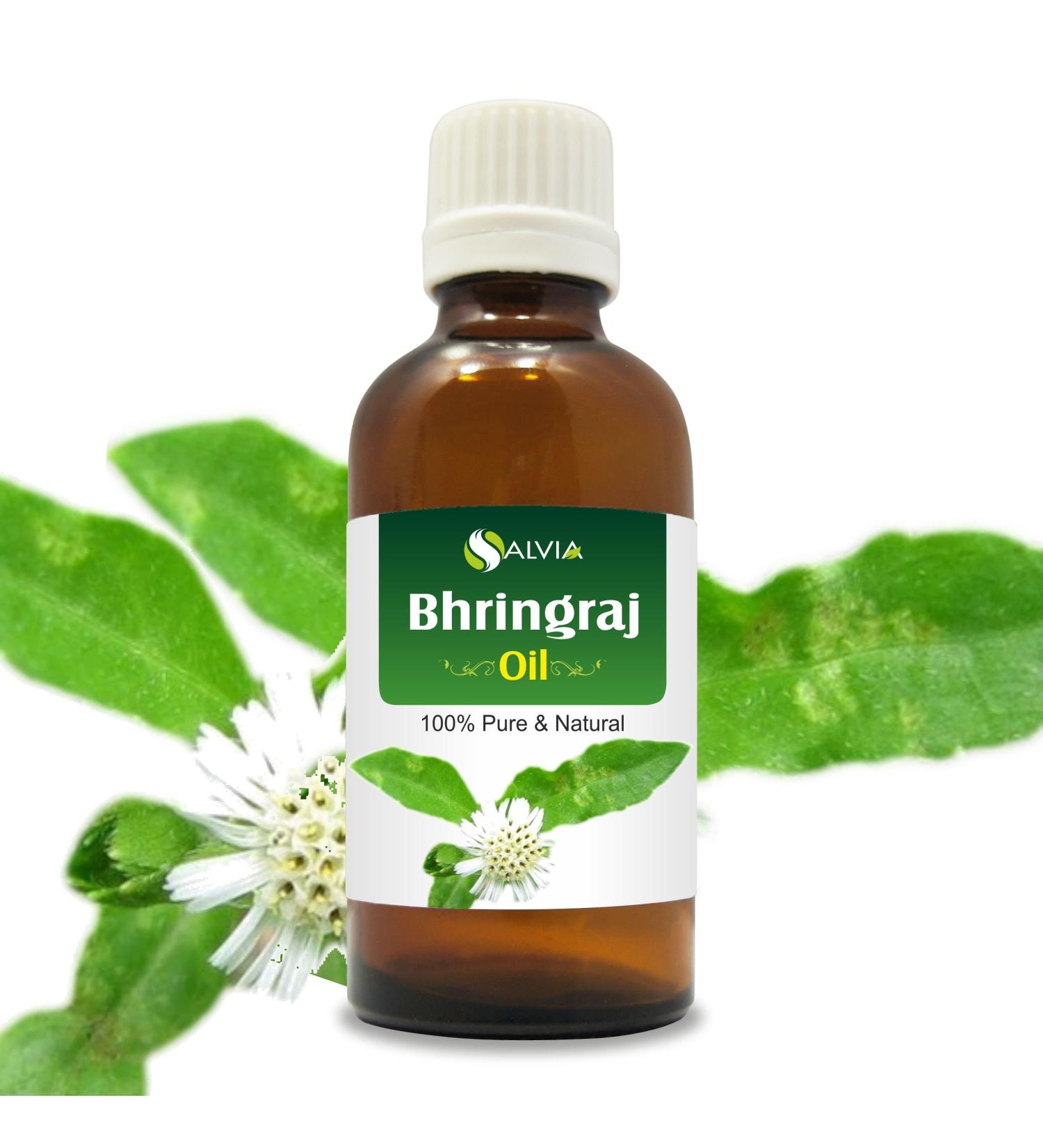 Pure Salvia Bhringraj Oil (Eclipta alba) - 100% Natural Cold Pressed Essential Oil for Aromatherapy Skin & Hair Care - Therapeutic Grade 3.38 fl oz - Buy Online on SooperMarket.com