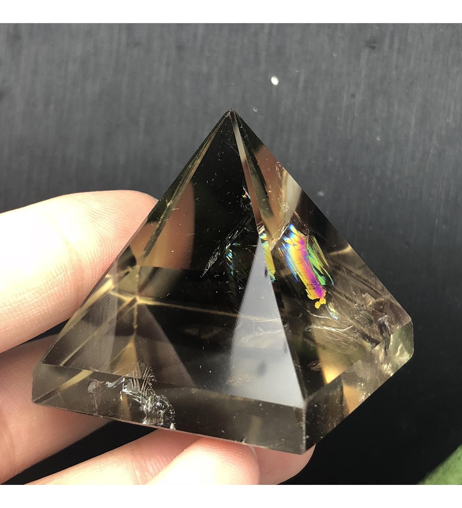 FUERLI Natural Color Gum Tawney Pyramid gem Suitable for Home Decoration Can be Used for HOMEZHOU - Buy Online on SooperMarket.com