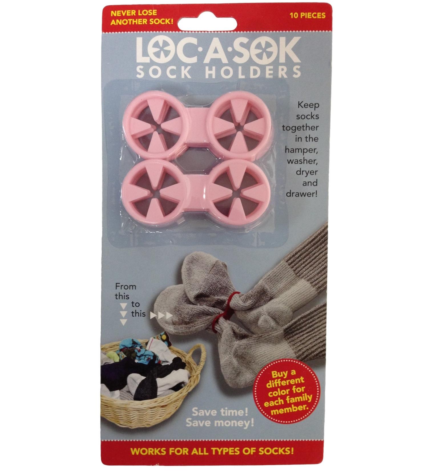 Loc A Sok Sock Locks Clips (Pink)