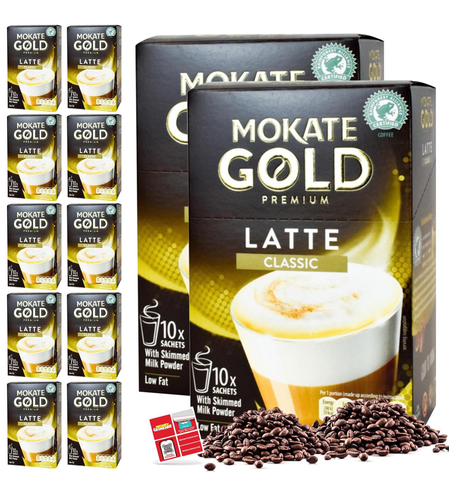 SOL 120pk (12 x 10pk) Mokate Coffee Sachets Latte Classic Sachet Coffee Sticks Instant Coffee Sachets Individual Coffee Sachets Coffee Sachets Individually Wrapped Coffee Sachet + Stickers - Buy Online on SooperMarket.com