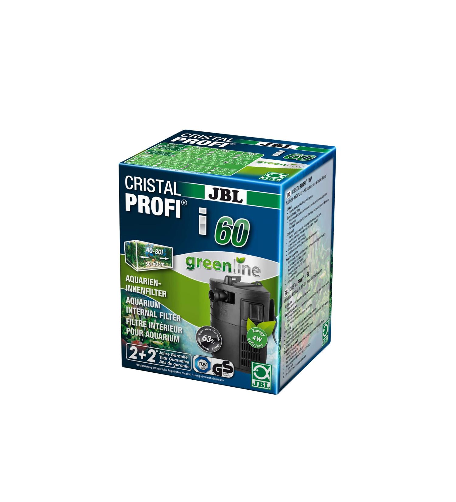 JBL CristalProf i60 Greenline - Energy-Efficient Internal Filter for 40-80L Aquariums | Triangular Design - Buy Online on SooperMarket.com