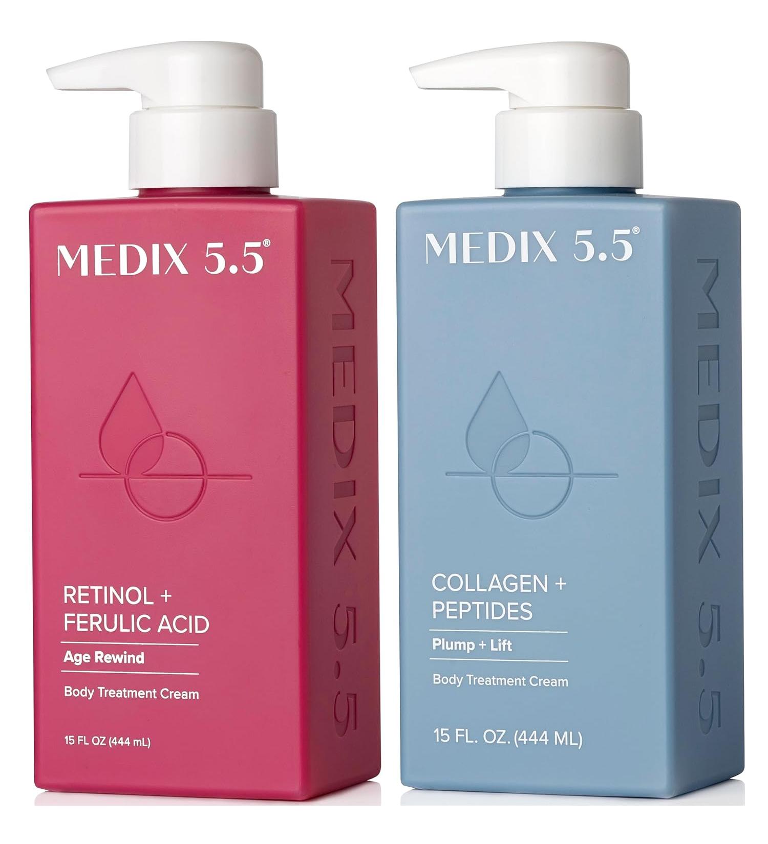 Medix 5.5 Collagen Moisturizer & Retinol Treatment - Anti-Aging Skin Care Set - 15 Fl Oz (Pack of 2) - Buy Online on SooperMarket.com