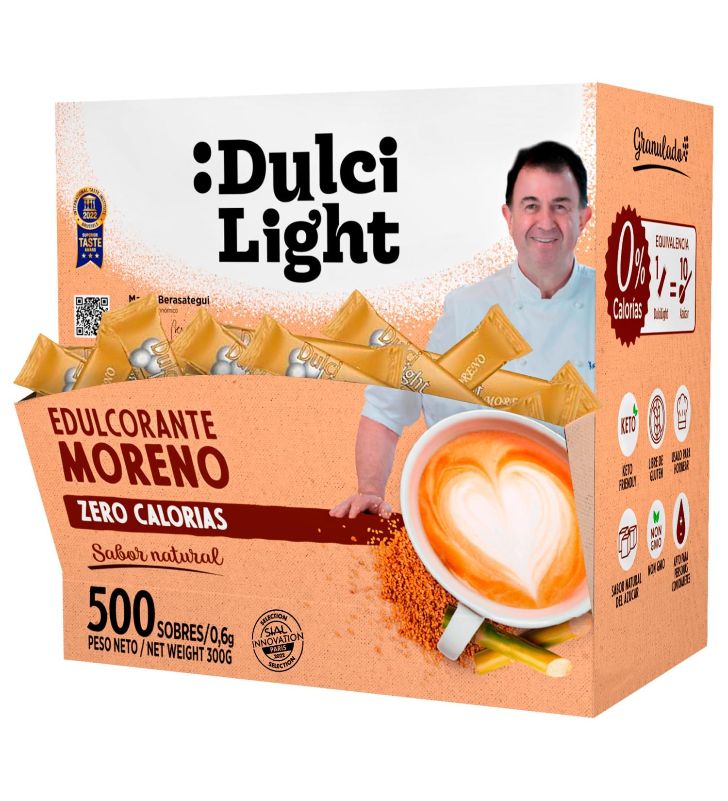 Dulci Light Cane Honey Brown Sweetener - 500 Packs Zero Calorie Natural Sugar Replacement for Drinks & Food - Shop Internationally - Buy Online on SooperMarket.com