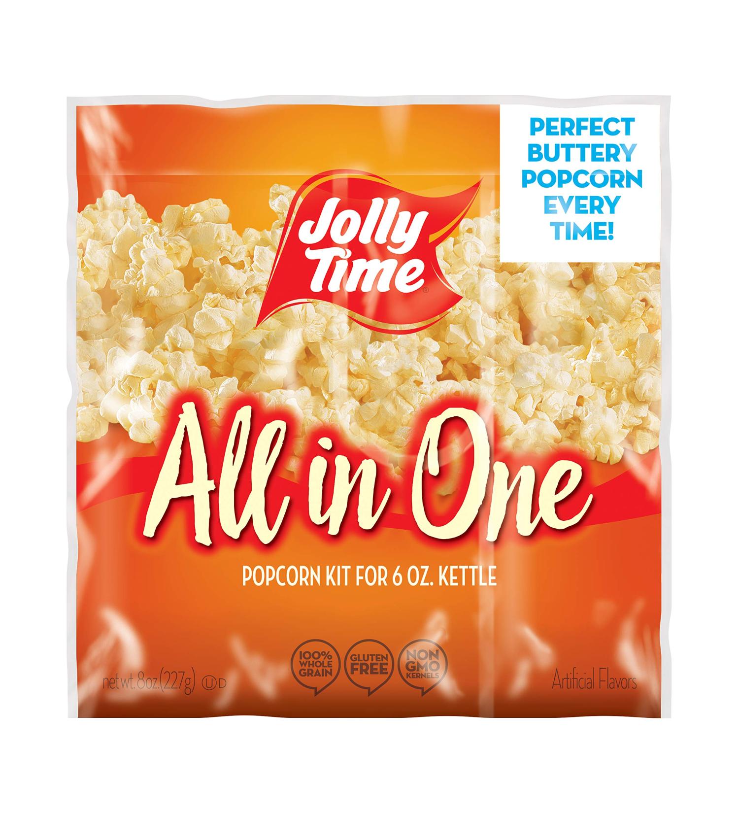 JOLLY TIME All-in-One Popcorn Kit - 24 Pack 6oz Kettle | Movie Theater & Air Popper Ready - Buy Online on SooperMarket.com